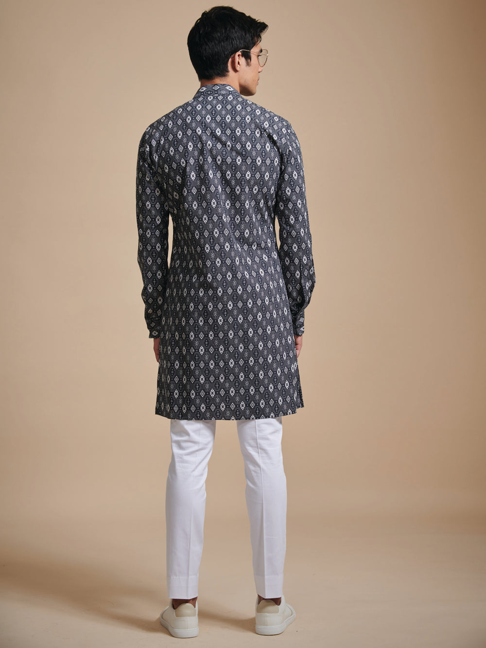 The Geomteric Printed Kurta - Auraya Fashion -  - #tag1# - #tag2# - #tag3# - #tag3#