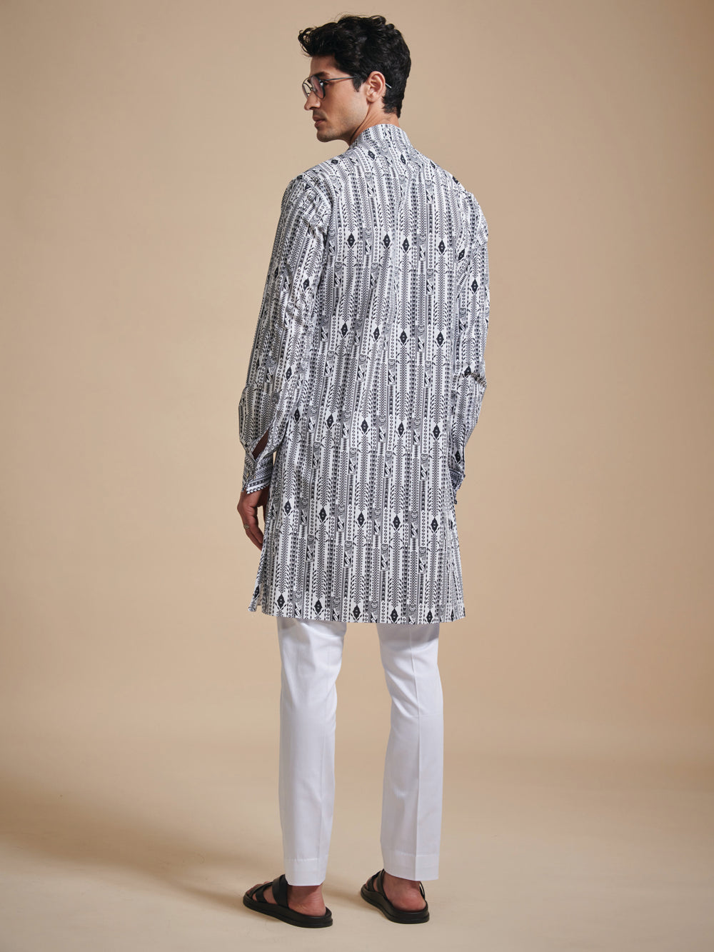 The Linear Print Kurta - Auraya Fashion -  - #tag1# - #tag2# - #tag3# - #tag3#