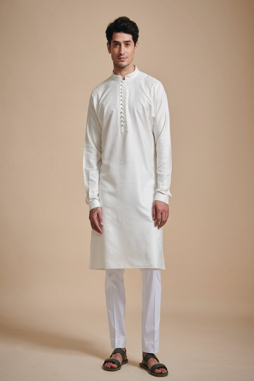 The Loop Button Kurta - Auraya Fashion - Raghavendra Rathore - #tag1# - #tag2# - #tag3# - #tag3#