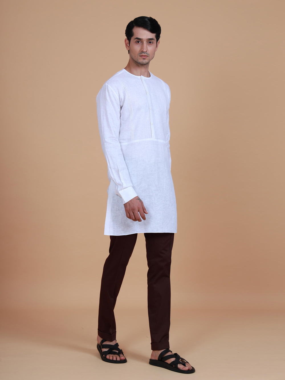 The Crossover Placket Shirt Kurta - Auraya Fashion -  - #tag1# - #tag2# - #tag3# - #tag3#