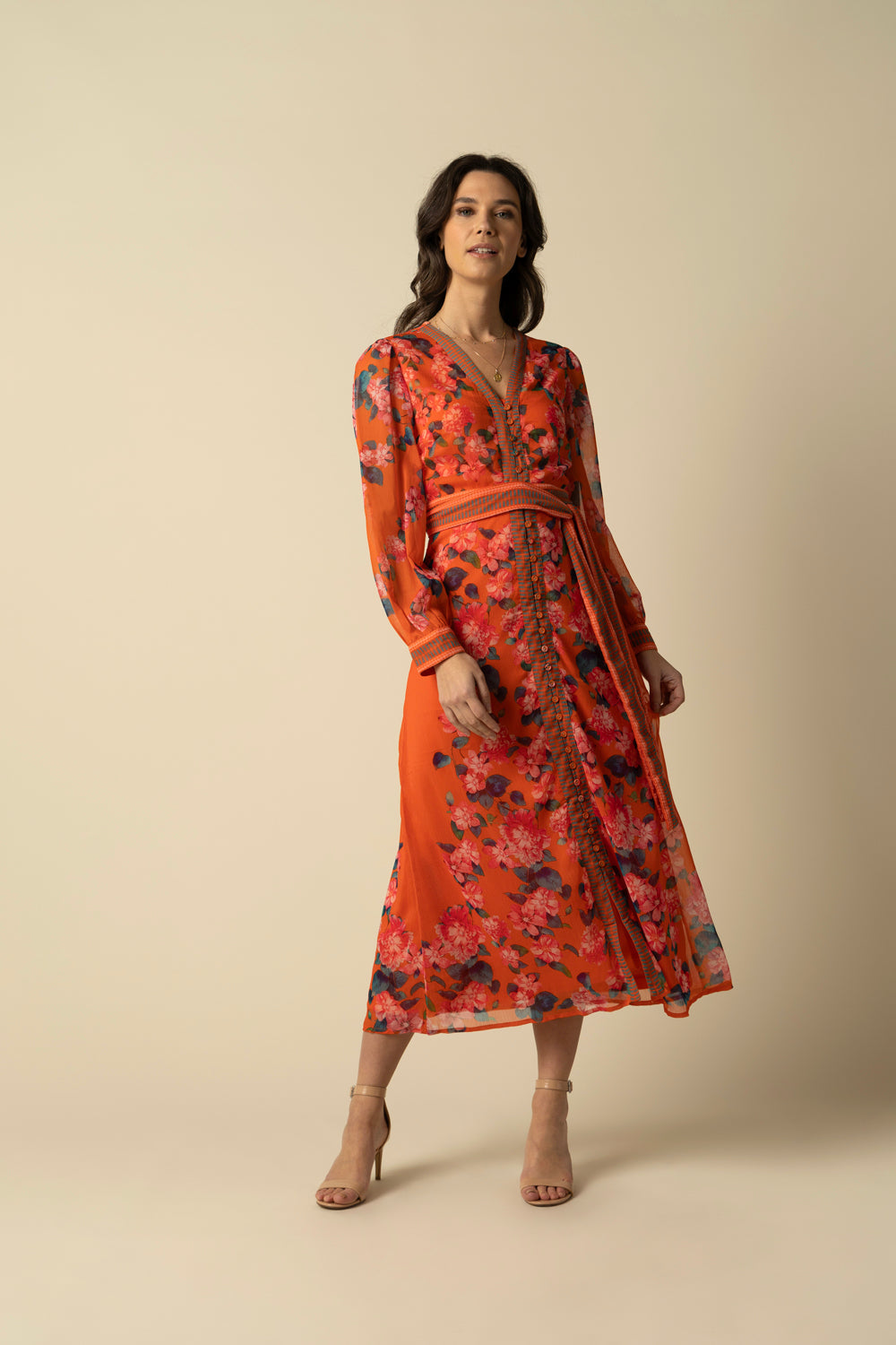 Athena Orange Dress - Auraya Fashion - Raishma - 