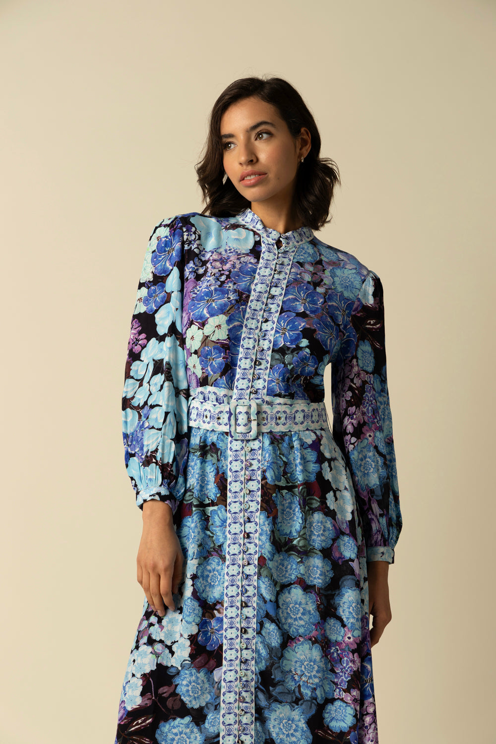 Amara Blue Dress - Auraya Fashion 