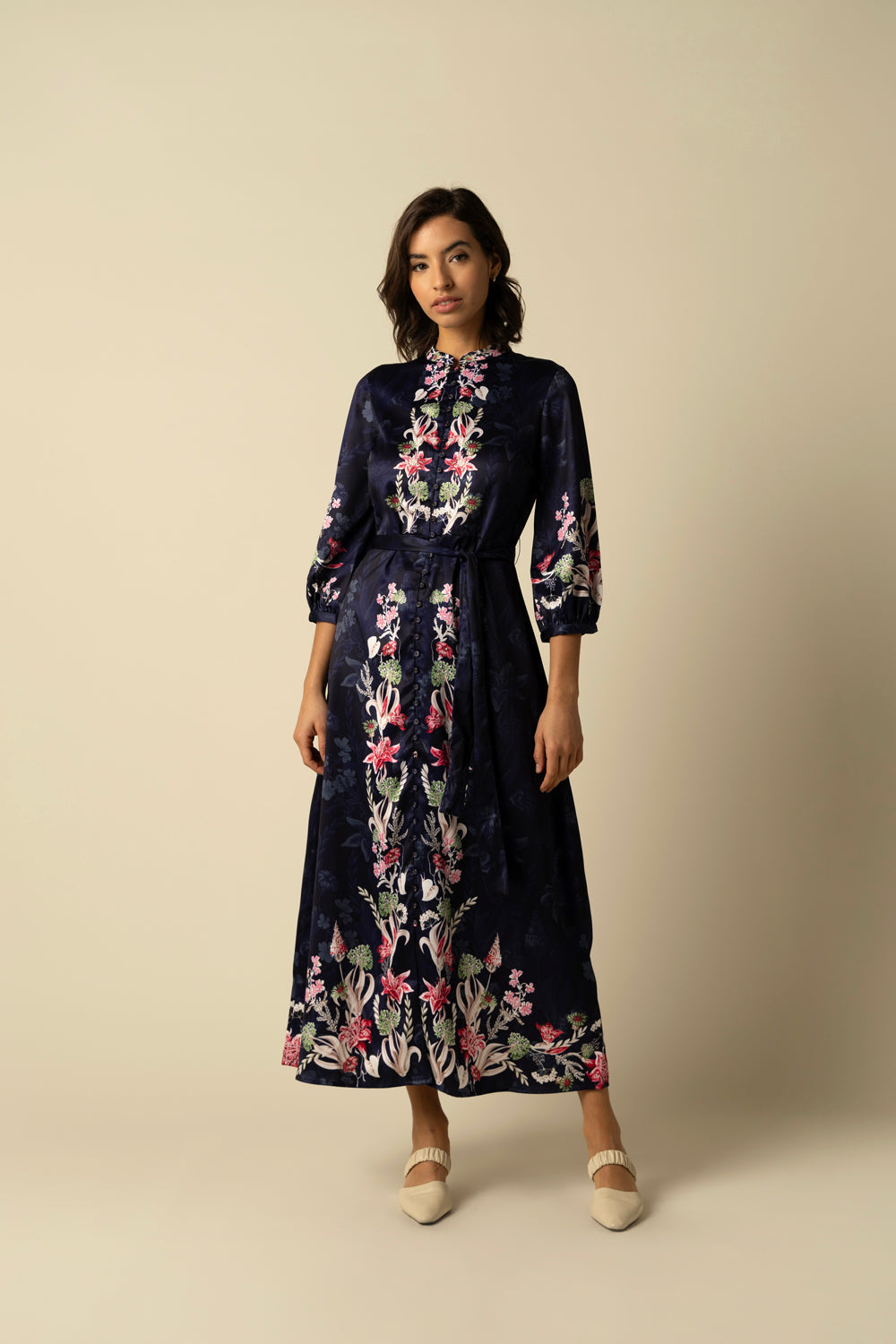 Bria Navy Dress - Auraya Fashion - Raishma - 