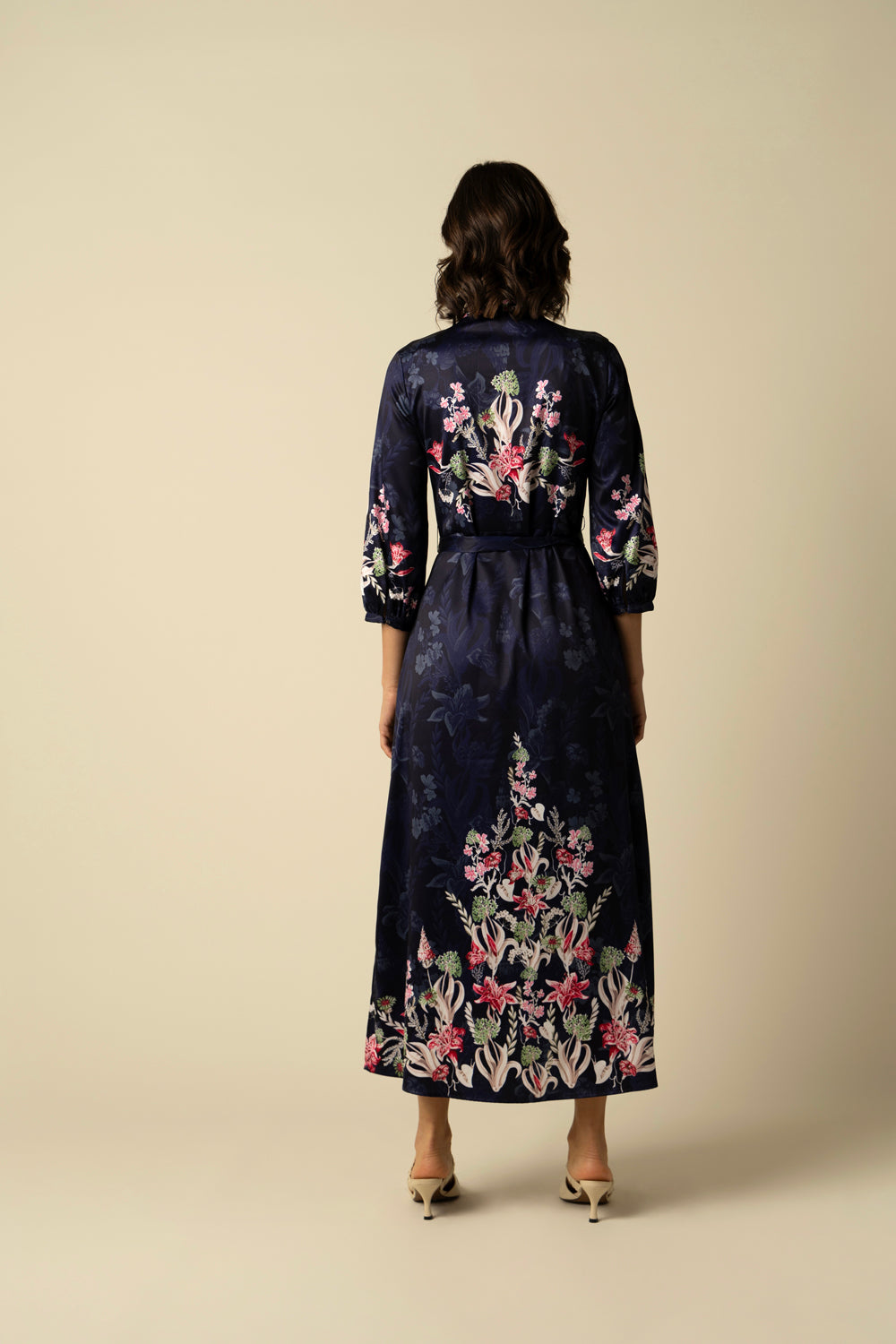 Bria Navy Dress - Auraya Fashion 