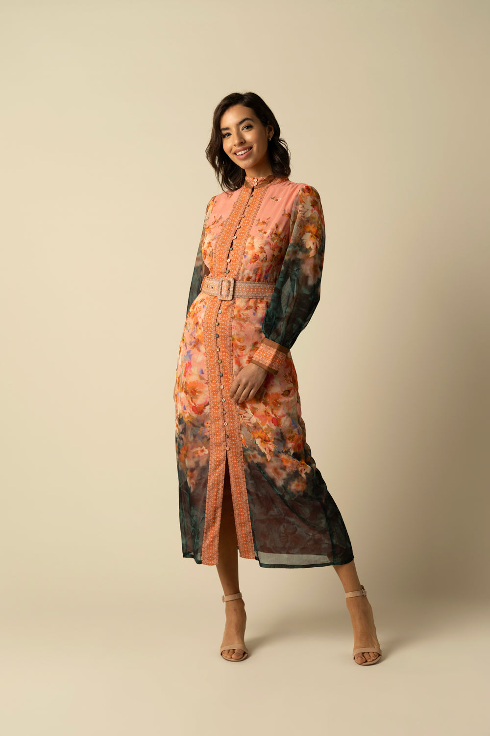 Freya Coral Dress - Auraya Fashion - Raishma - 