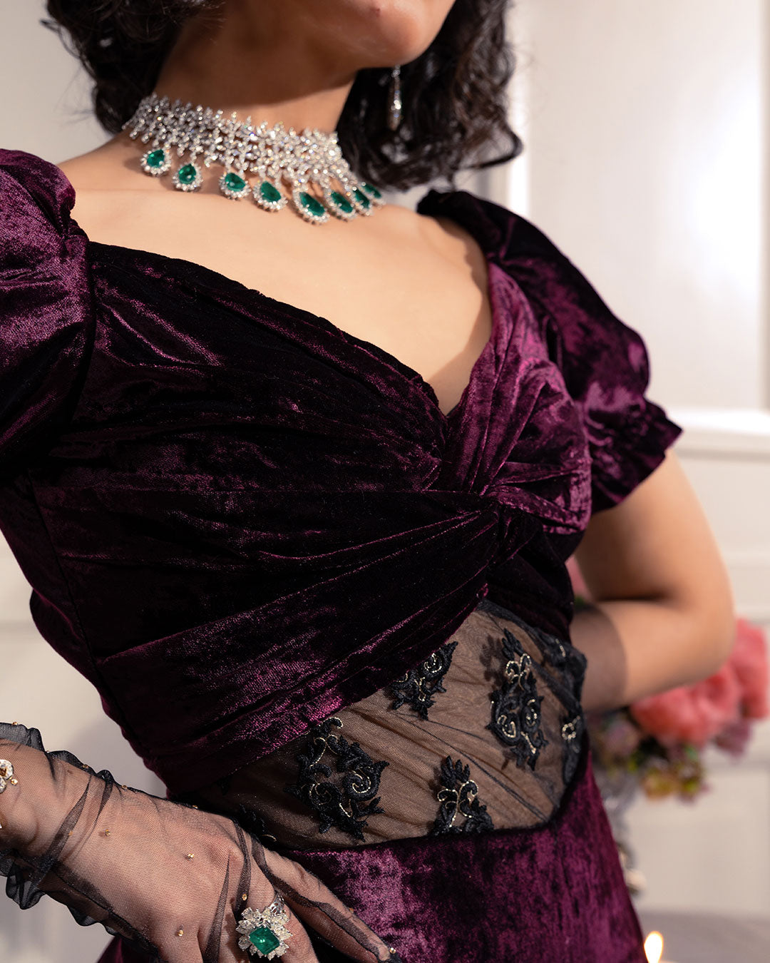 Royal Velvet & Net Designer Ensemble - Royal Reboot Collection