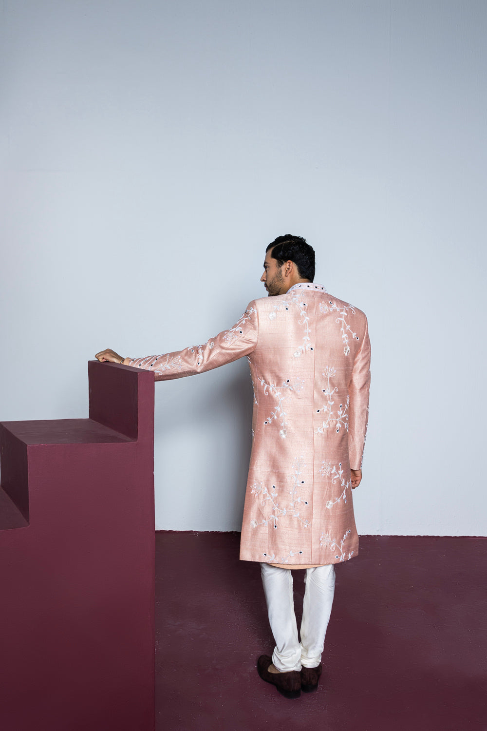 Rose Garden Sherwani Set - Auraya Fashion -  - #tag1# - #tag2# - #tag3# - #tag3#