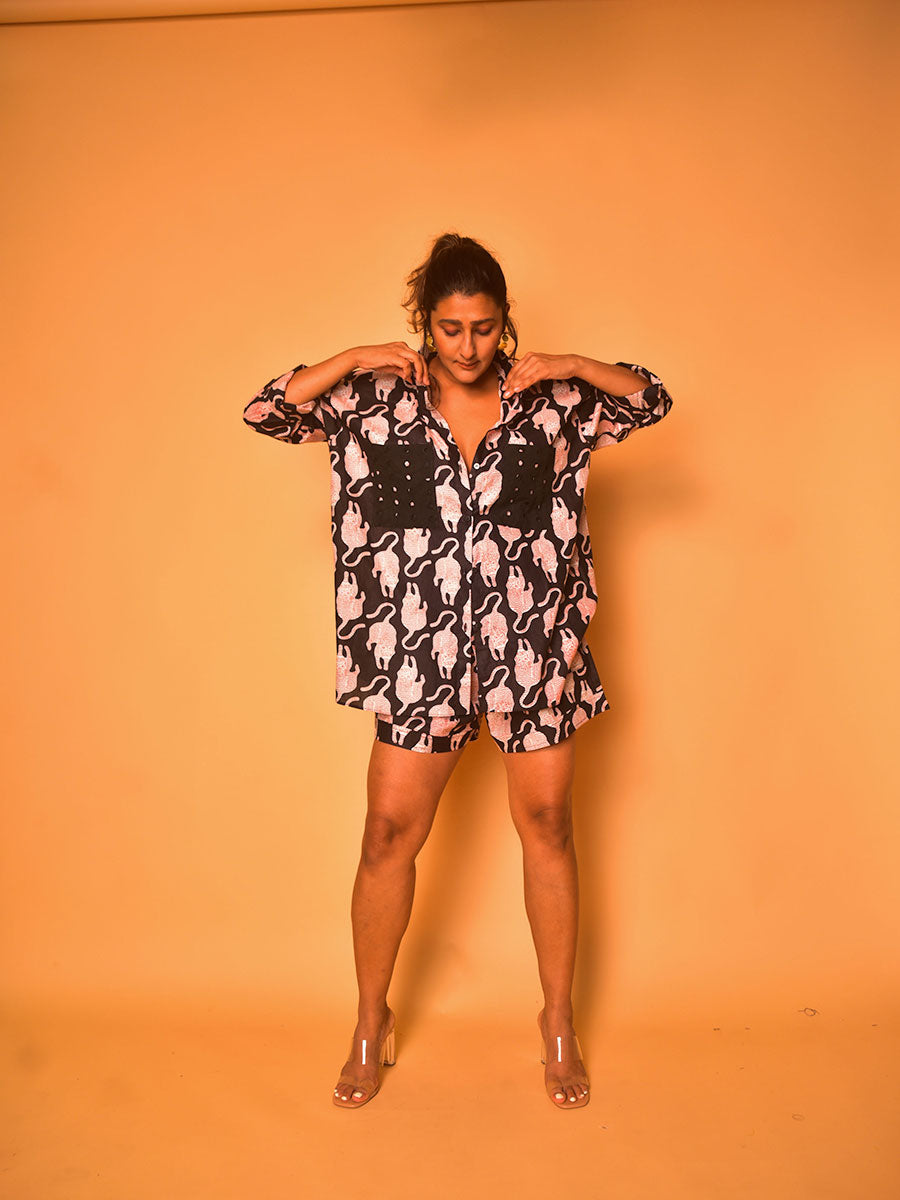 Image of Kat Shirt-Shorts Co-ord Set