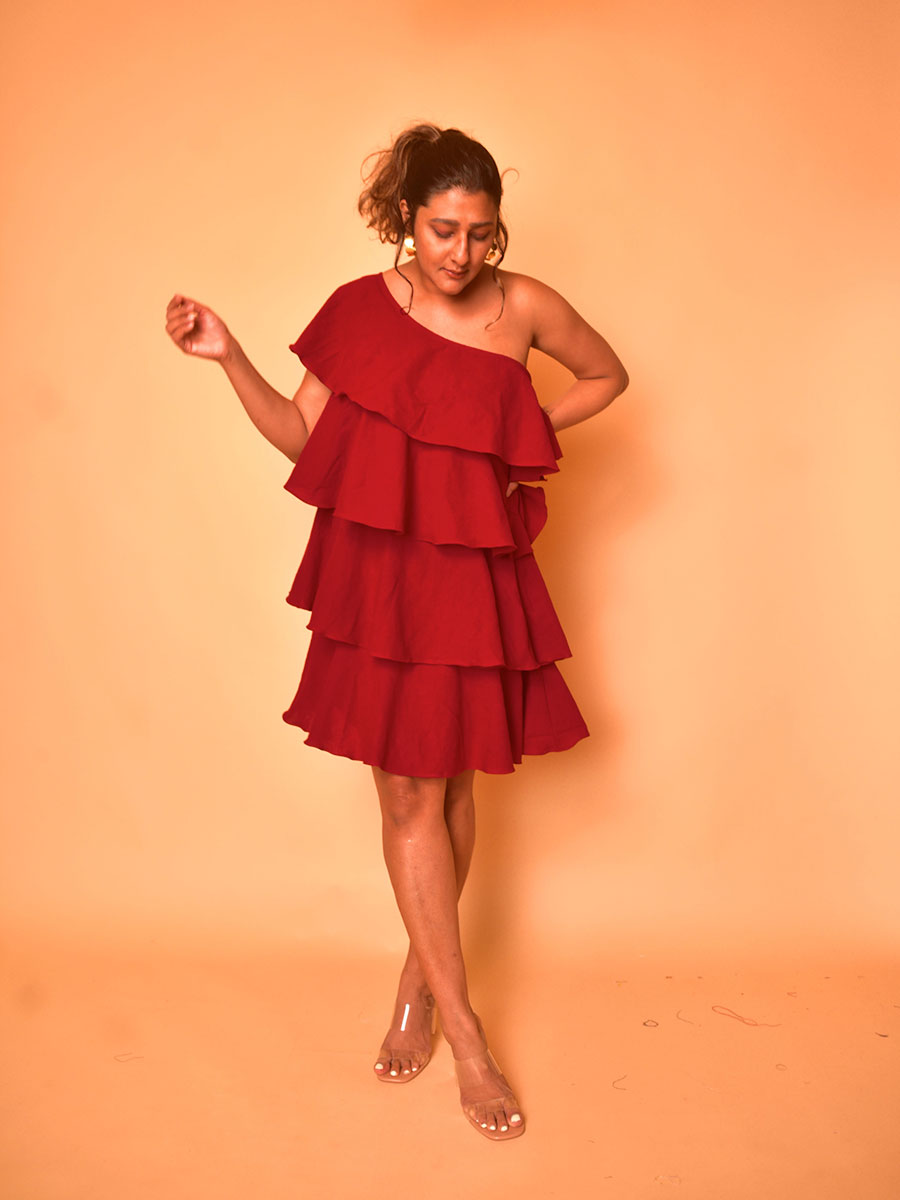 Image of Aziza Ruffled Dress