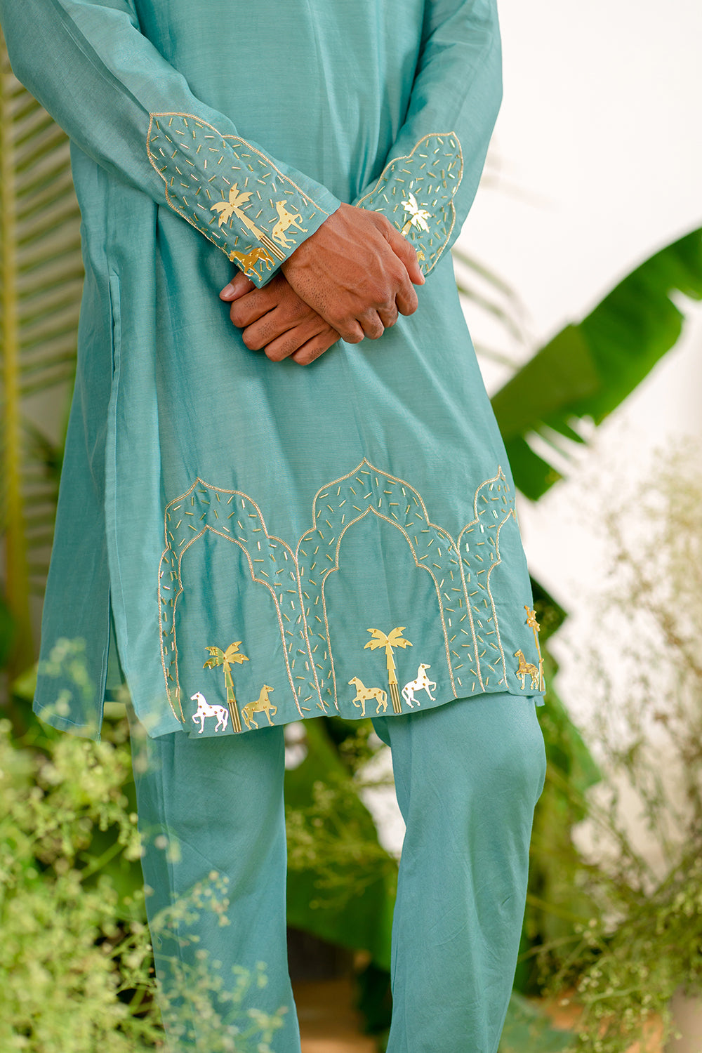 Royal Reign Aqua Kurta Set