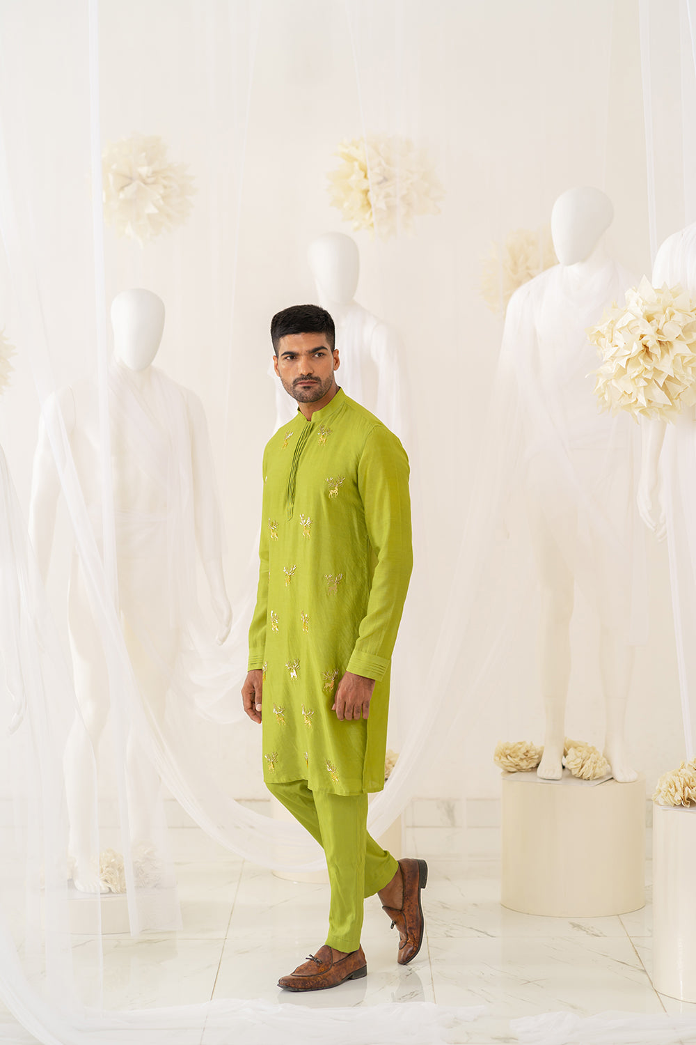 Lime Lustre Kurta Set