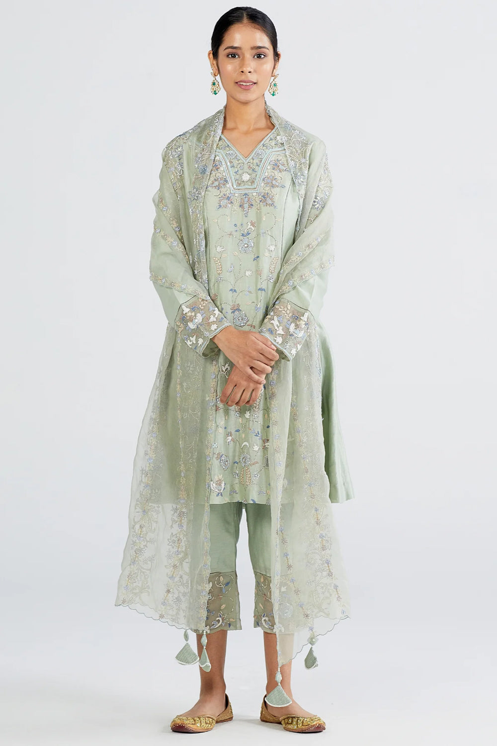 Mint Piyali Kurta Set - Auraya Fashion - Megha Bansal - #tag1# - #tag2# - #tag3# - #tag3#