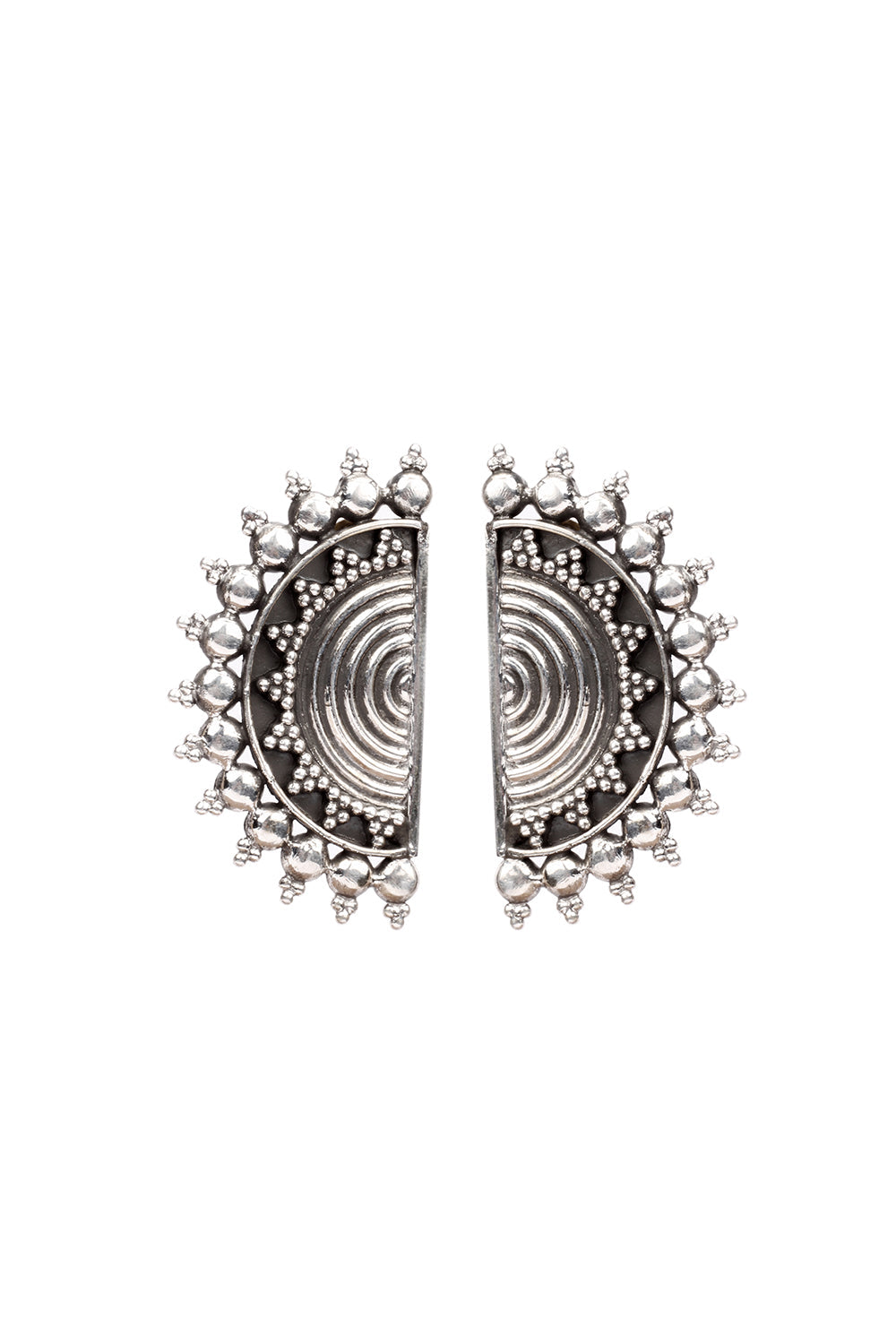 Silver Semicircle Juliana Earrings