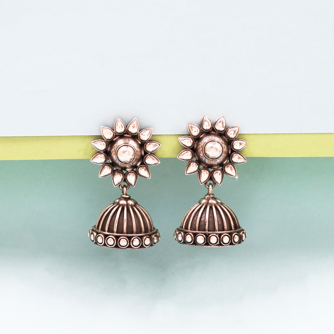 Image of Sterling Silver Handcrafted Jhumka Earring