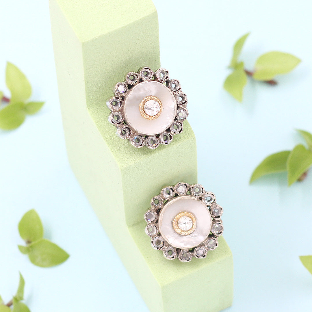 Image of Elegant Simplicity: Silver Handmade Stud Earrings