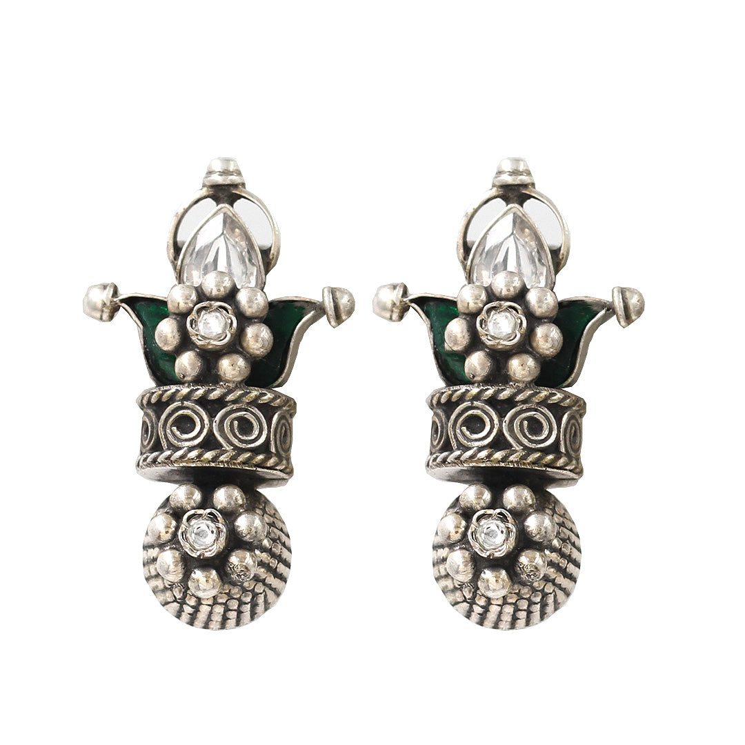 Artisanal Elegance: Sangeeta Boochra Silver Handcrafted Earrings