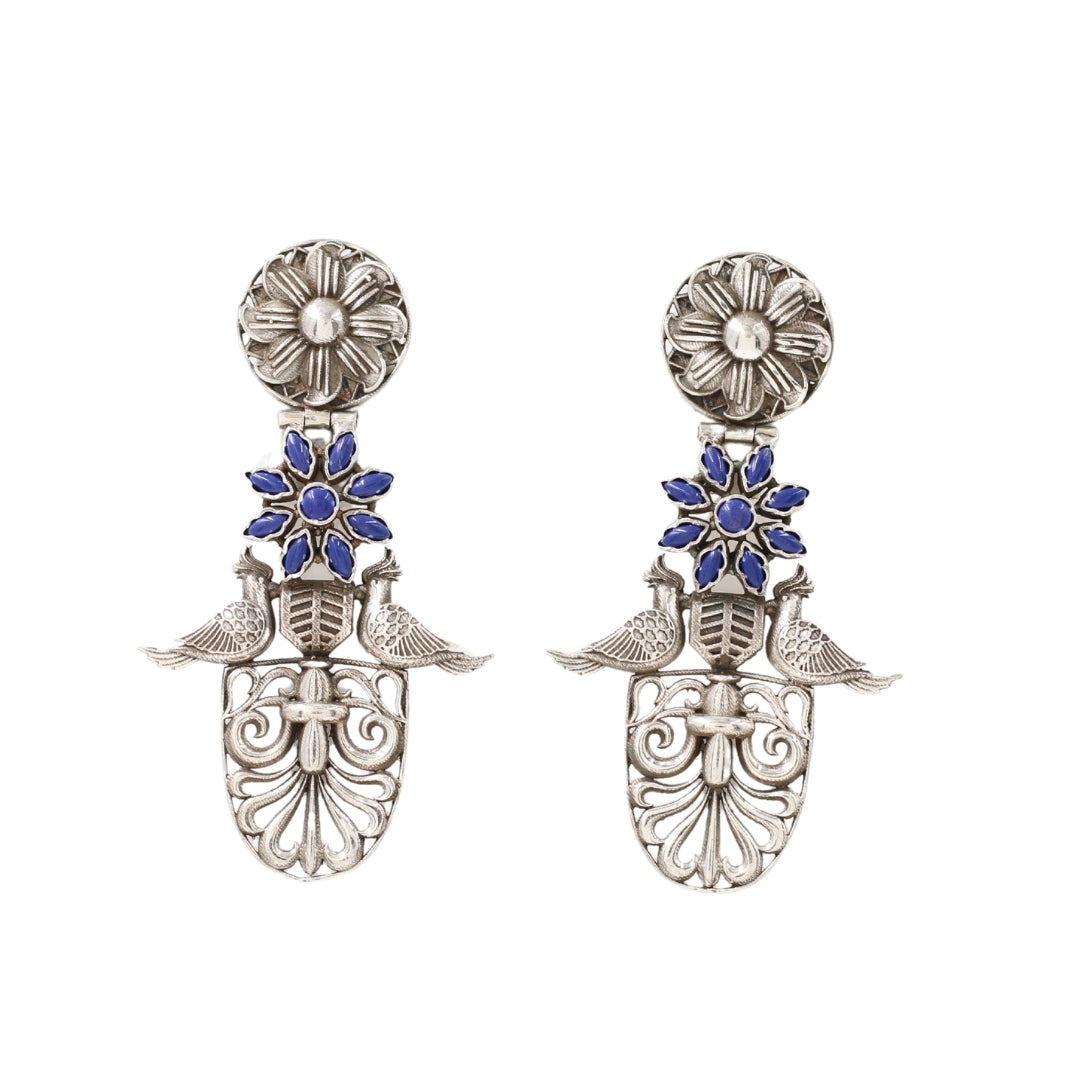 Ornamental Grace: Sangeeta Boochra Silver Handcrafted Earrings