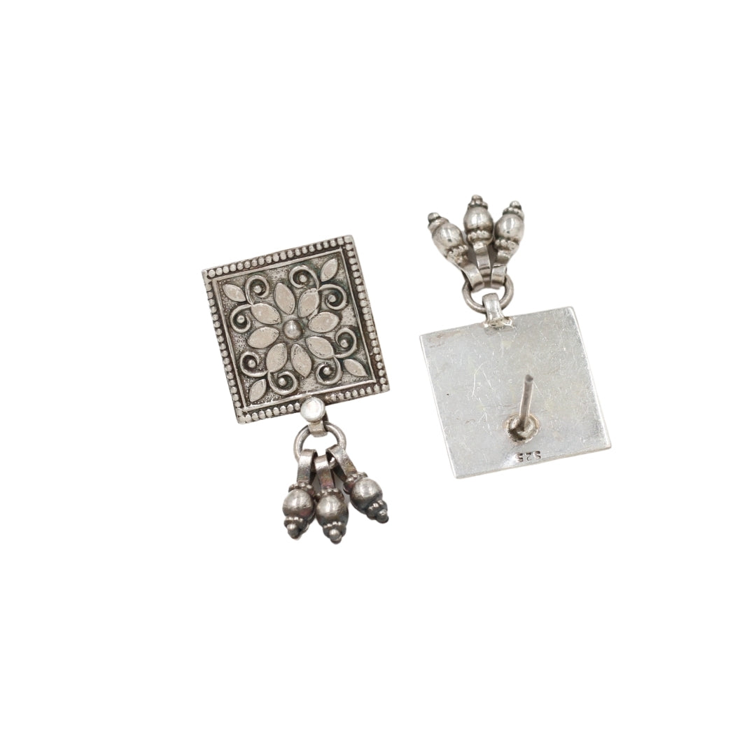 Refined Grace: Artisan Silver Earrings by Sangeeta Boochra