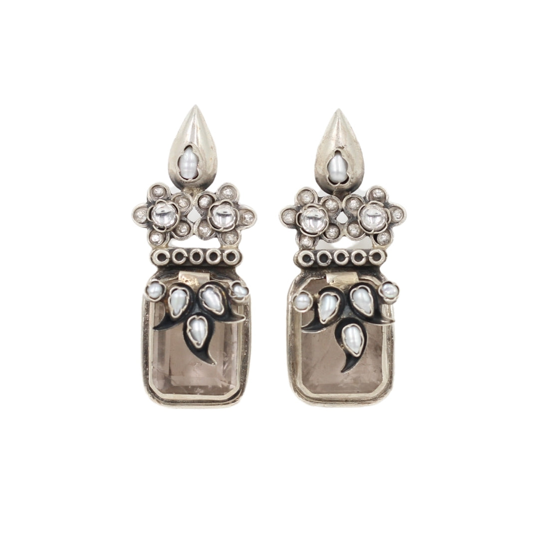 Classic Charm: Timeless Silver Earrings by Sangeeta Boochra