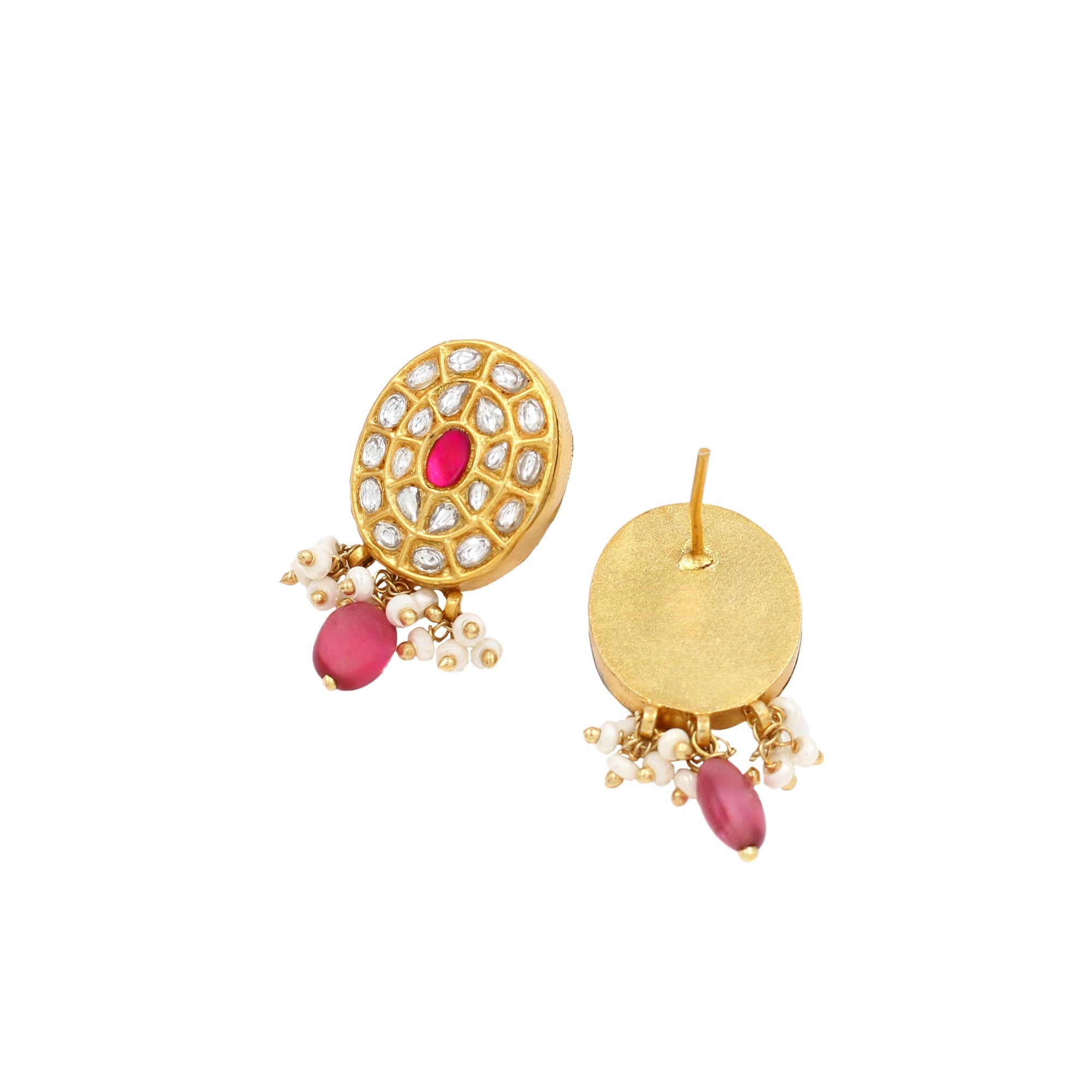 Golden Grace: Kundan-Studded Earrings by Sangeeta Boochra