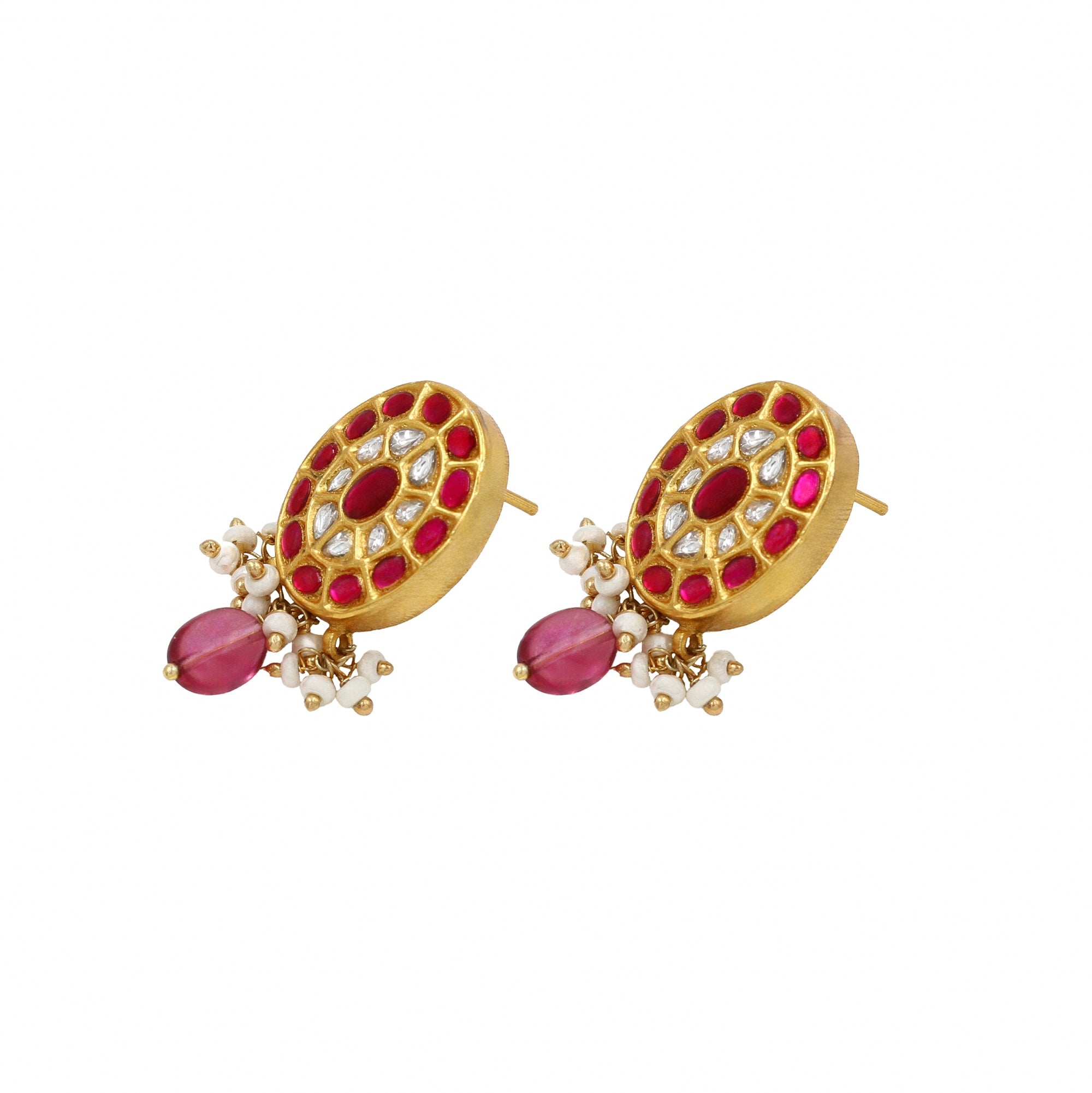 Timeless Elegance: Sangeeta Boochra Kundan Gold-Plated Earrings