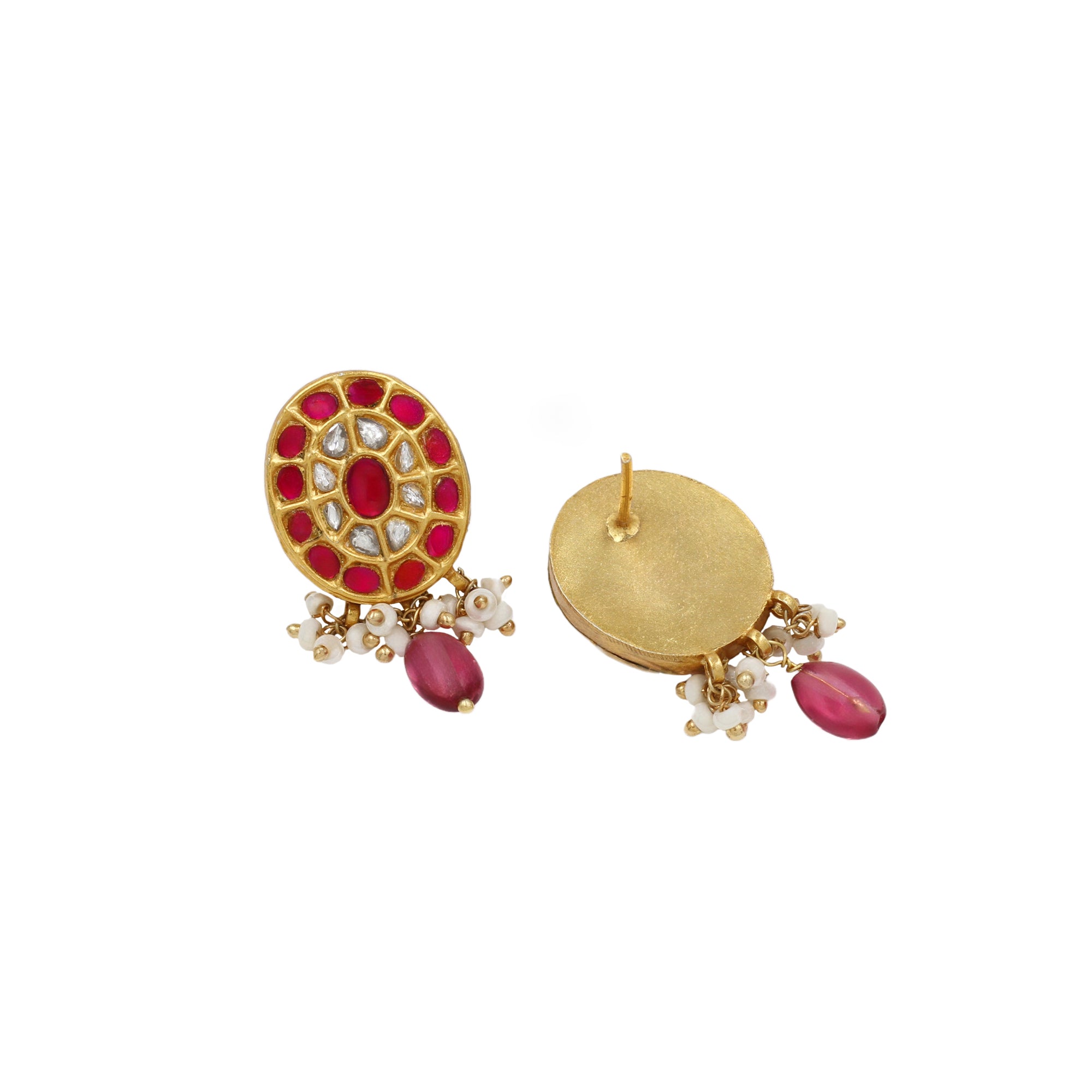 Timeless Elegance: Sangeeta Boochra Kundan Gold-Plated Earrings