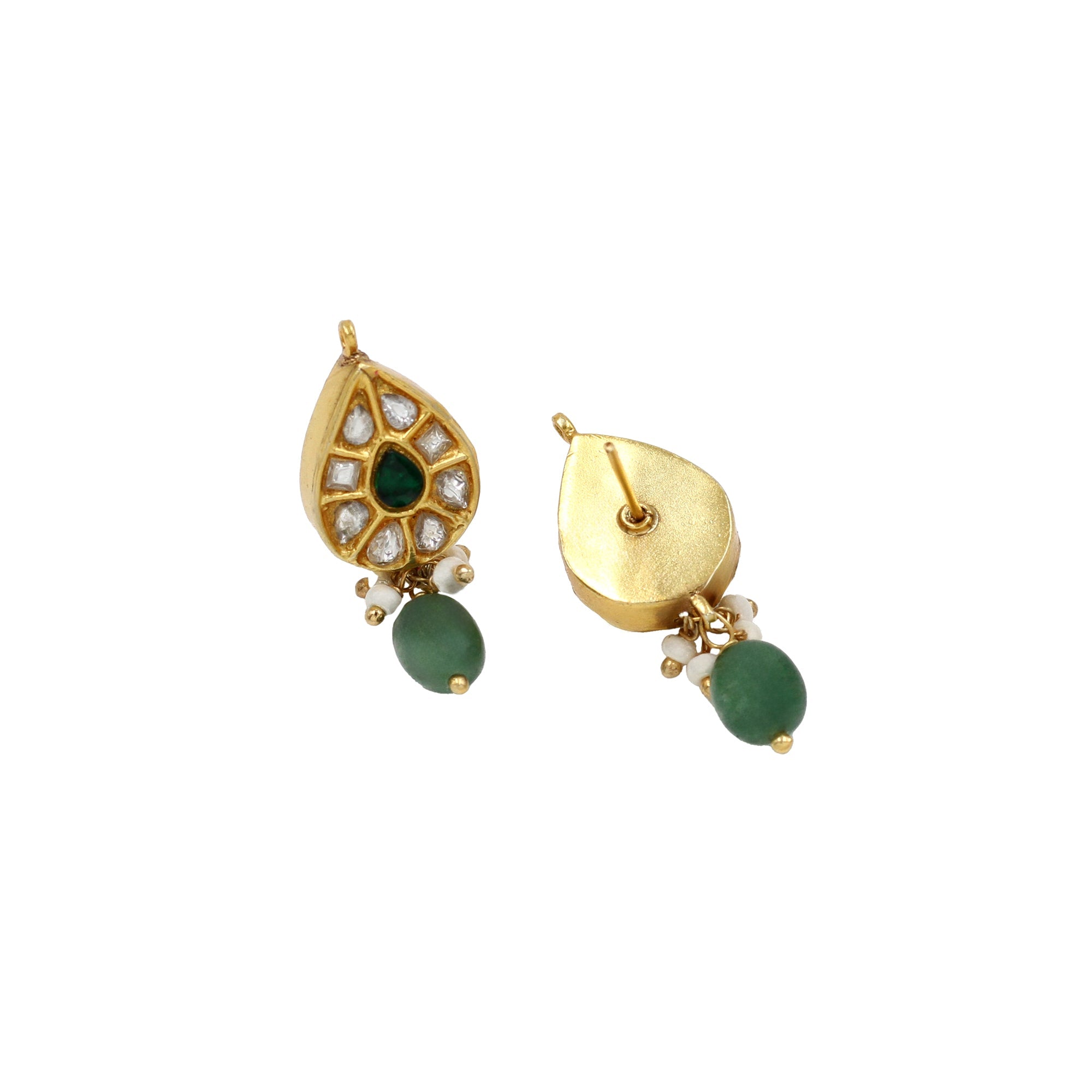 Artisan Opulence: Sangeeta Boochra Gold-Plated Kundan Earrings