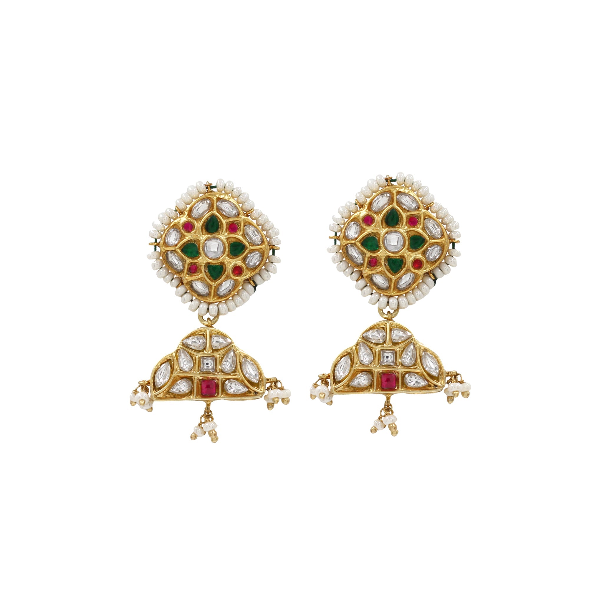 Golden Majesty: Sangeeta Boochra Kundan Earrings