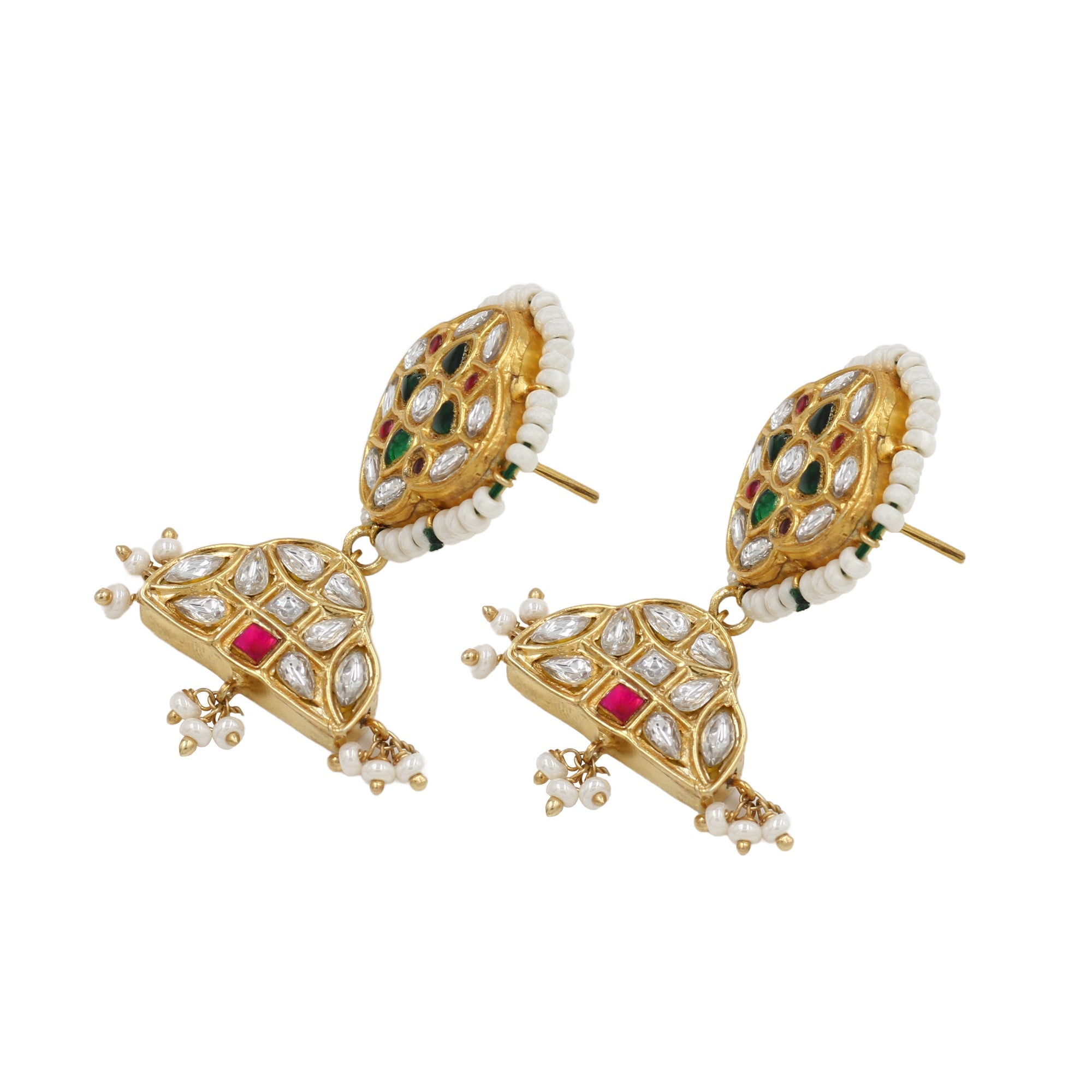 Golden Majesty: Sangeeta Boochra Kundan Earrings