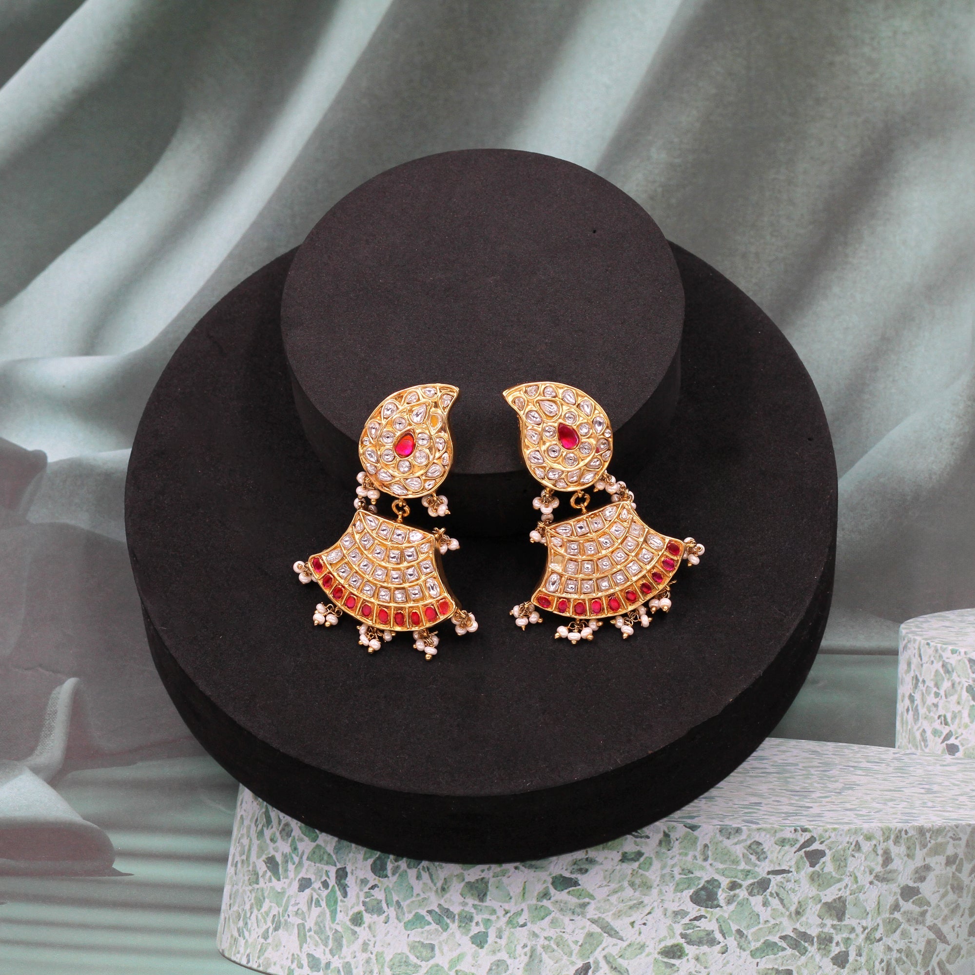 Gilded Grace: Sangeeta Boochra Kundan Earrings