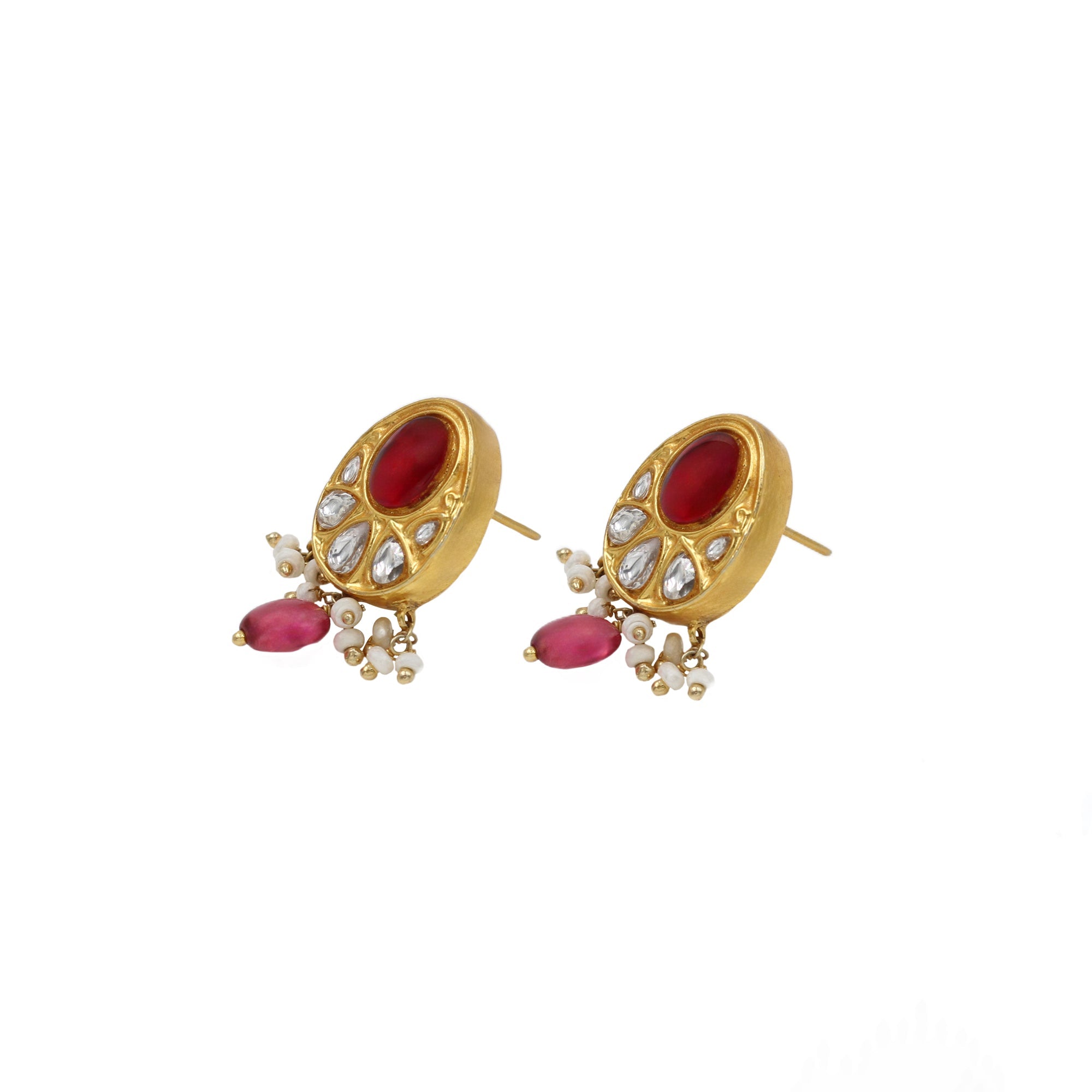 Luminous Gold: Sangeeta Boochra Kundan-Studded Earrings