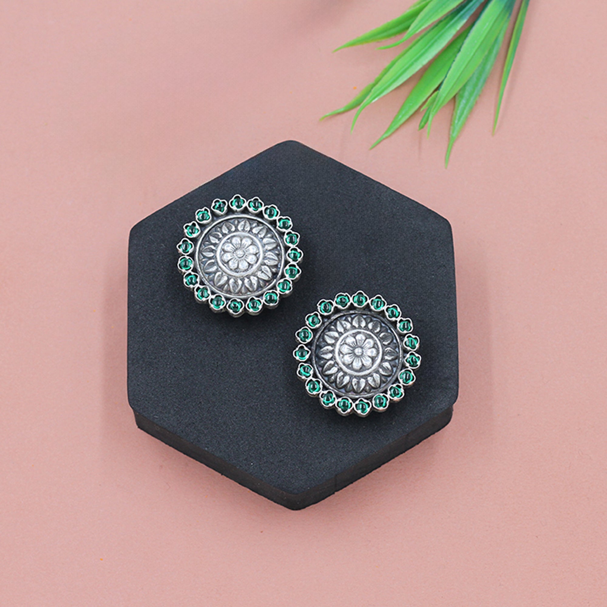 Timeless Grace : Sangeeta Boochra Silver Handcrafted Studs