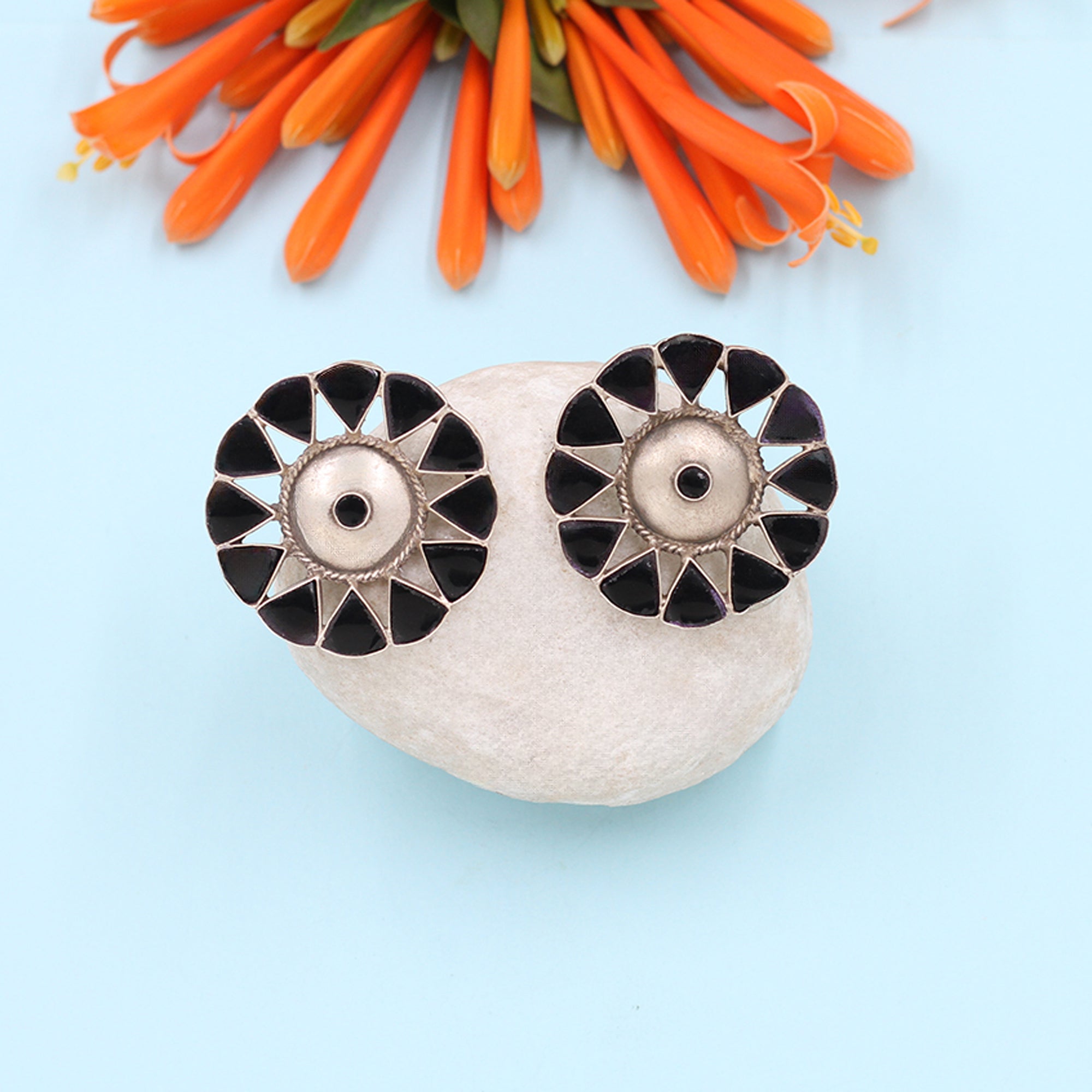 Refined Elegance: Handcrafted Silver Studs by Sangeeta Boochra