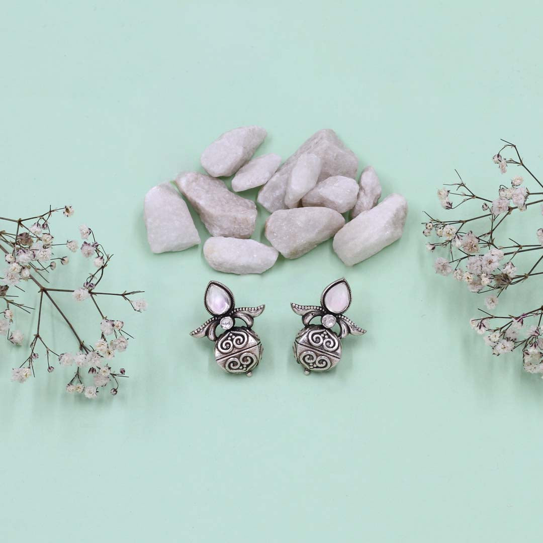Sophisticated Simplicity: Sangeeta Boochra Silver Handcrafted Studs
