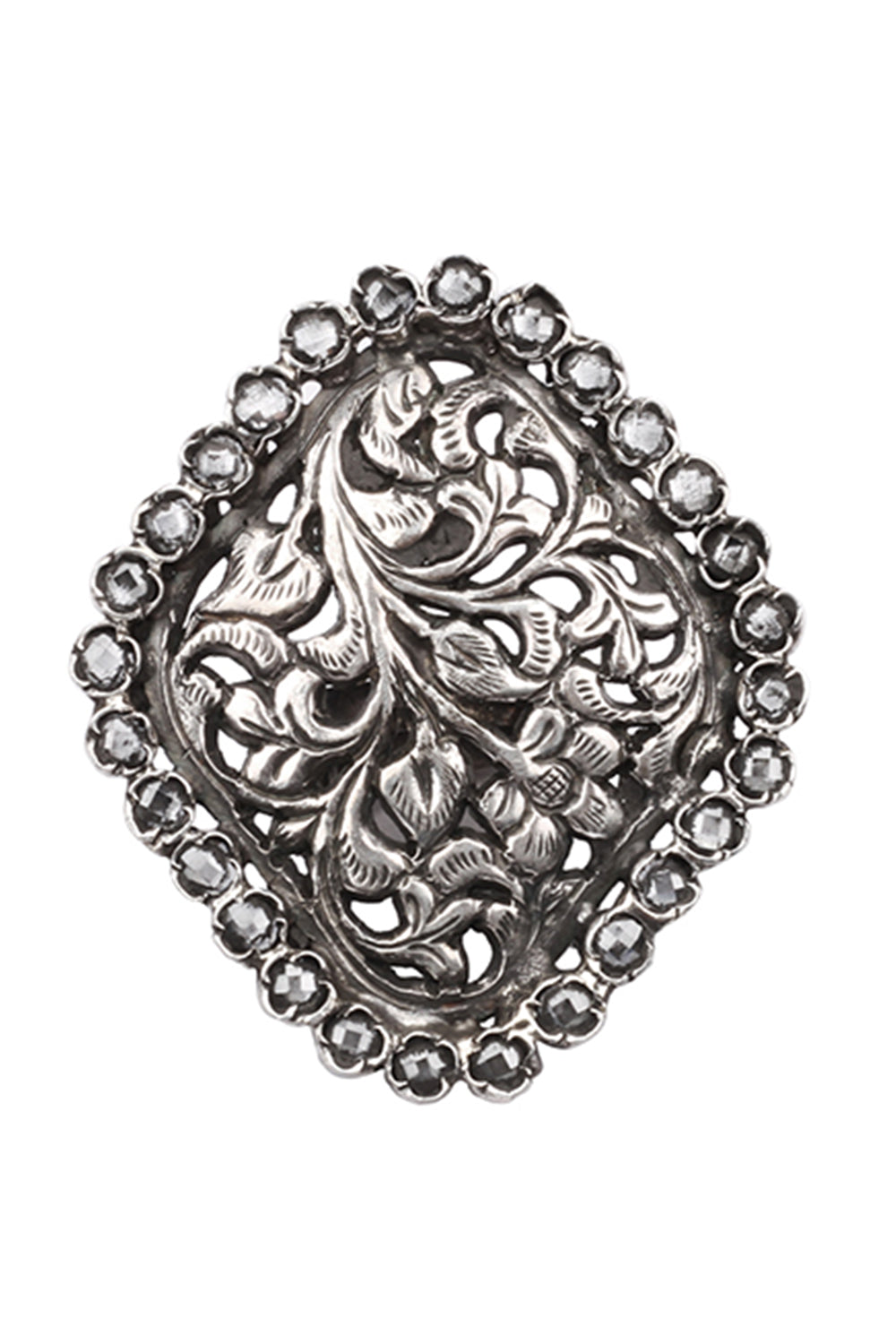 Silver Ritisha Engraving Ring