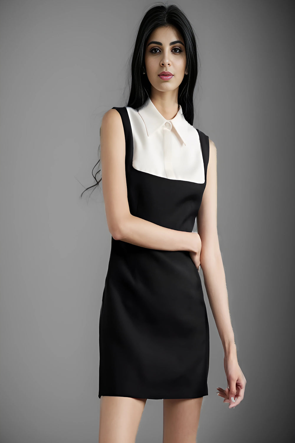 Collar Sleeveless Dress