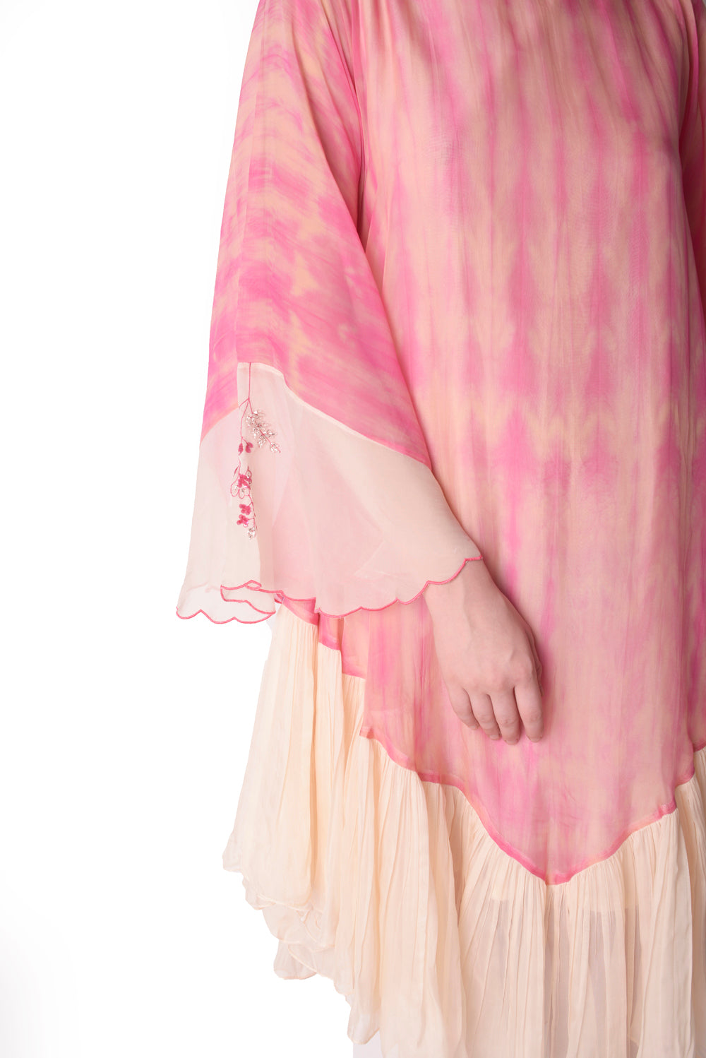 Rose Pink  Ivory Sharara Set - Auraya Fashion -  - #tag1# - #tag2# - #tag3# - #tag3#