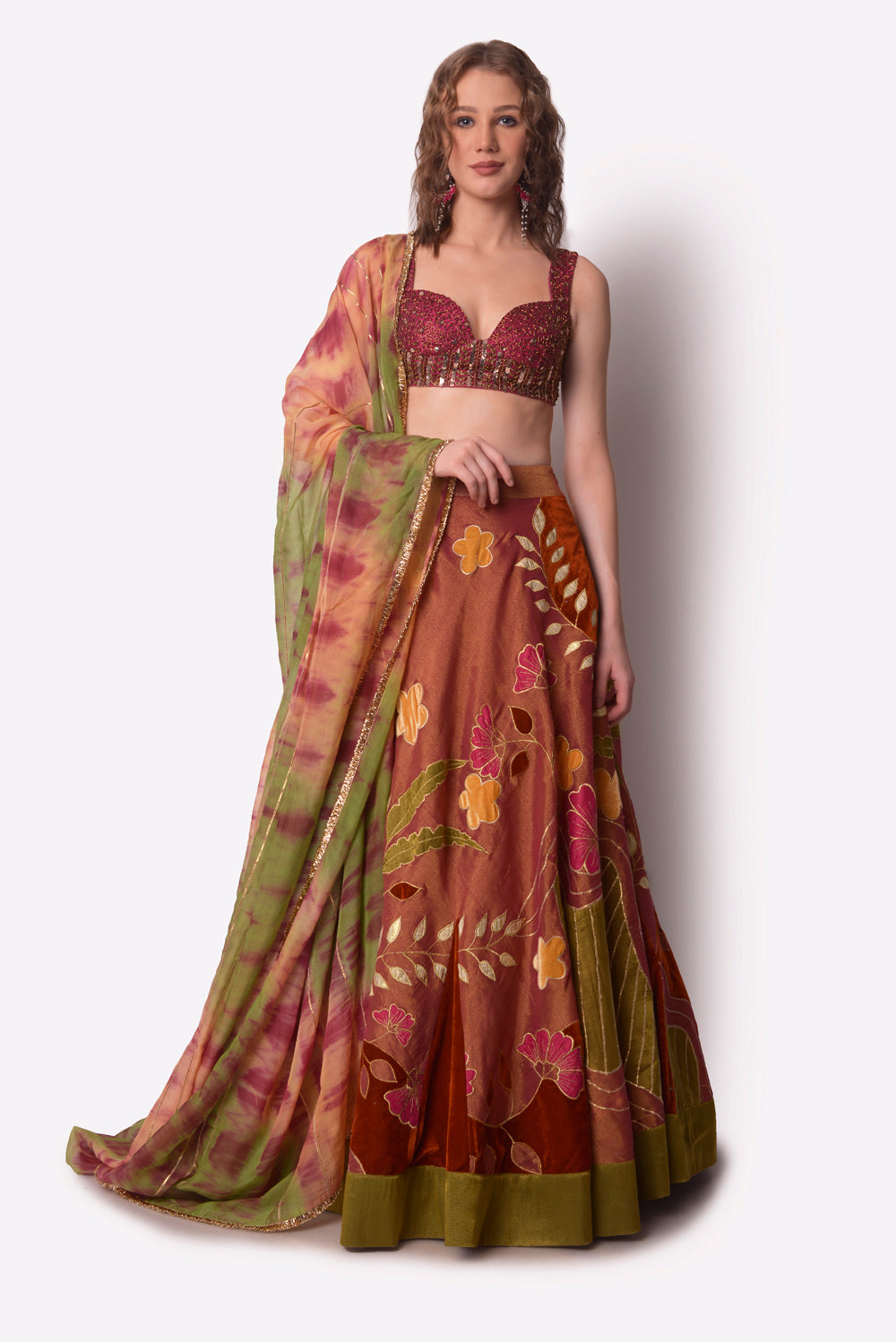 Multi-Colour Lehenga Set - Auraya Fashion - Shwetanga Designs - #tag1# - #tag2# - #tag3# - #tag3#