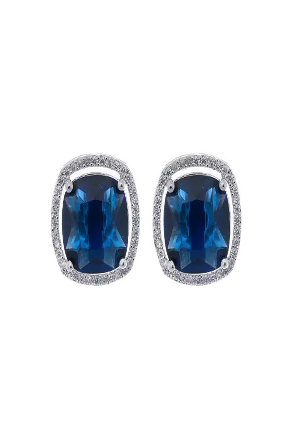 Blue Square American Diamond Stud Earring - Auraya Fashion - Putstyle - #tag1# - #tag2# - #tag3# - #tag3#