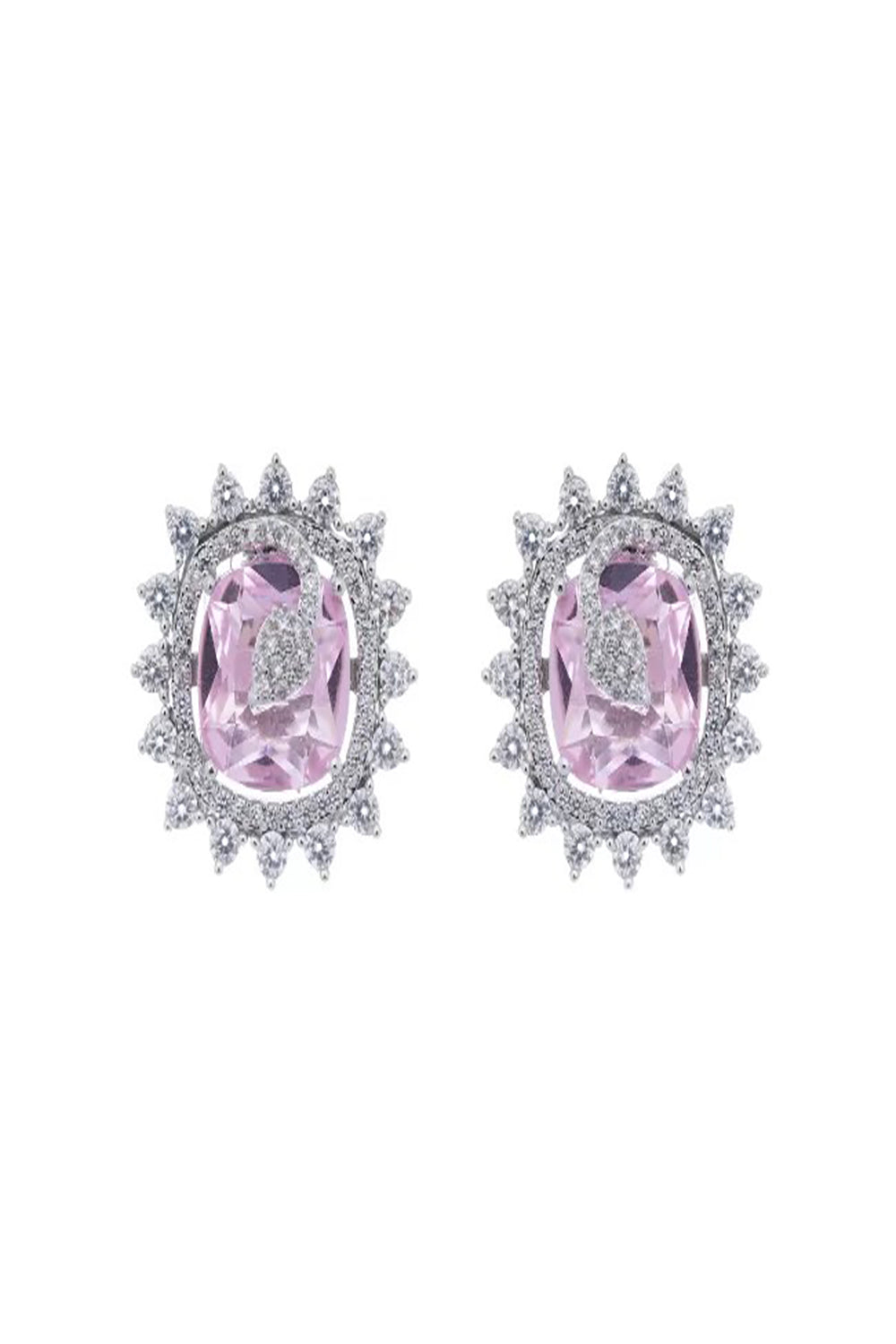 Pink Crystal American Diamond Stud Earring - Auraya Fashion - Putstyle - #tag1# - #tag2# - #tag3# - #tag3#