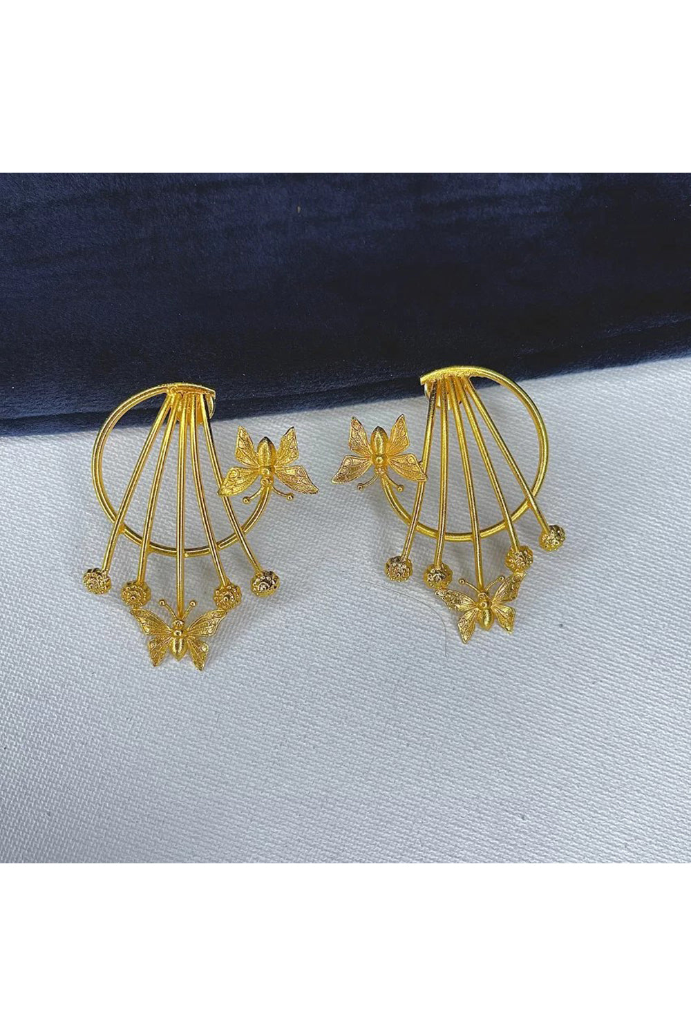 Golden Butterfly Stud Earrings - Auraya Fashion - Putstyle - #tag1# - #tag2# - #tag3# - #tag3#