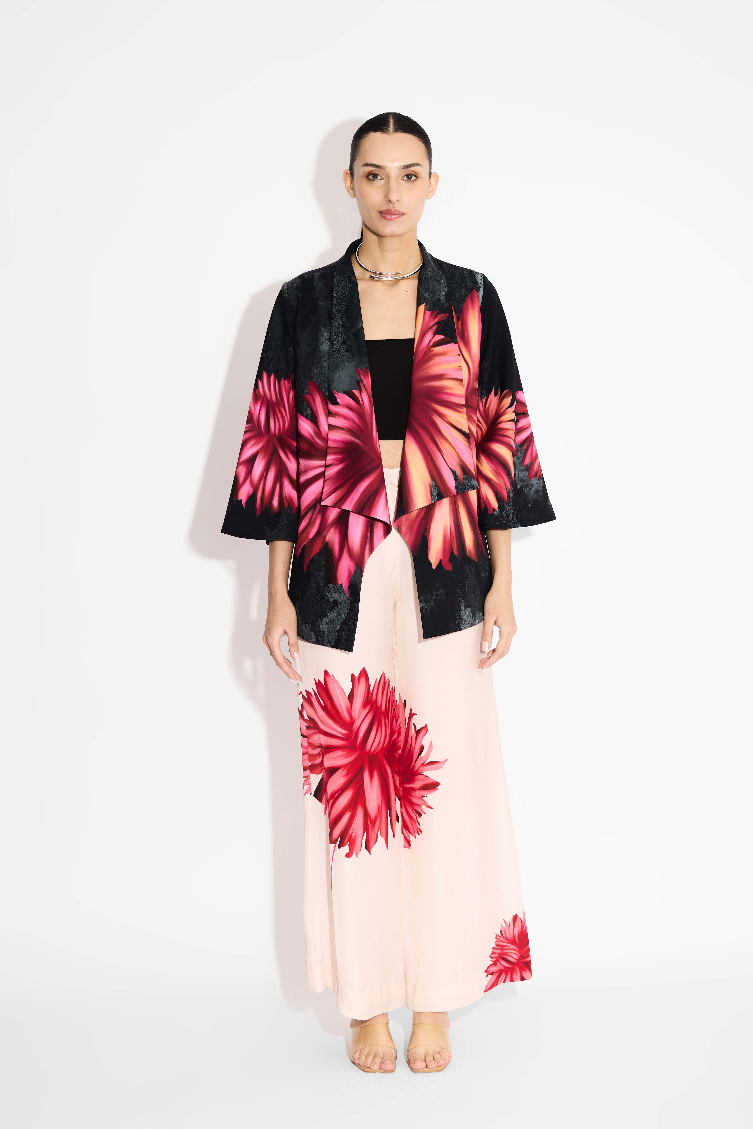 Black Floral Coverup