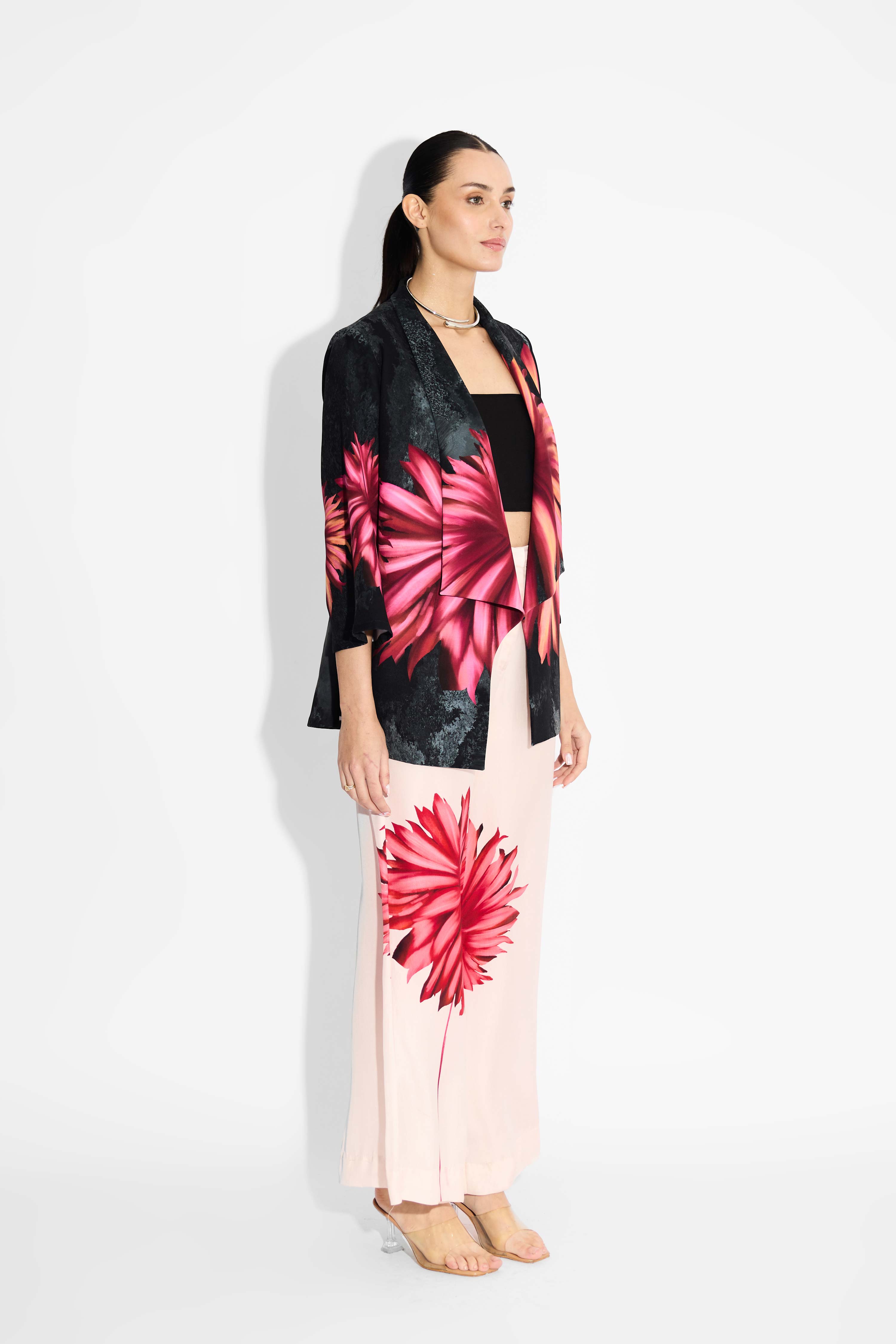 Black Floral Coverup