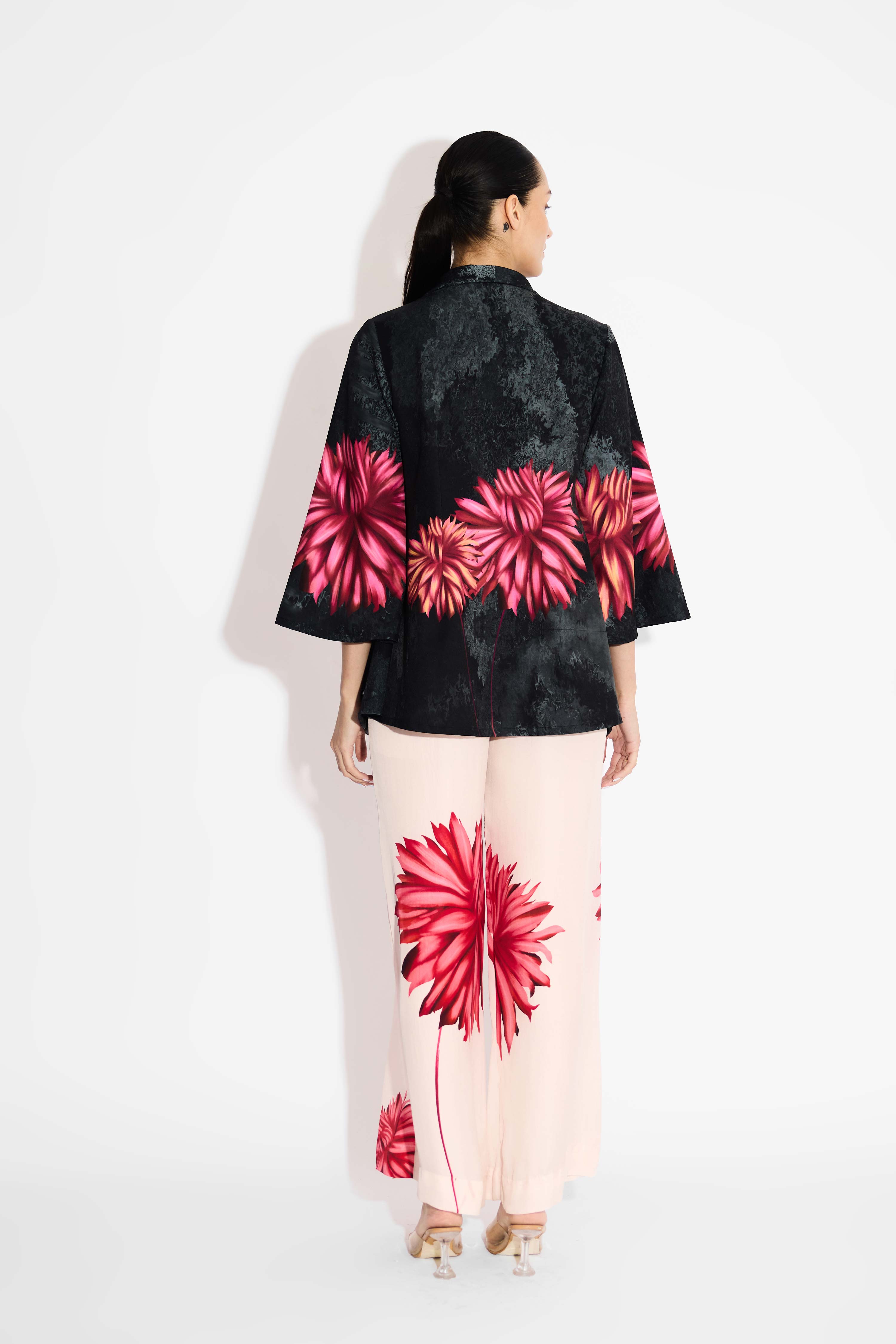 Black Floral Coverup