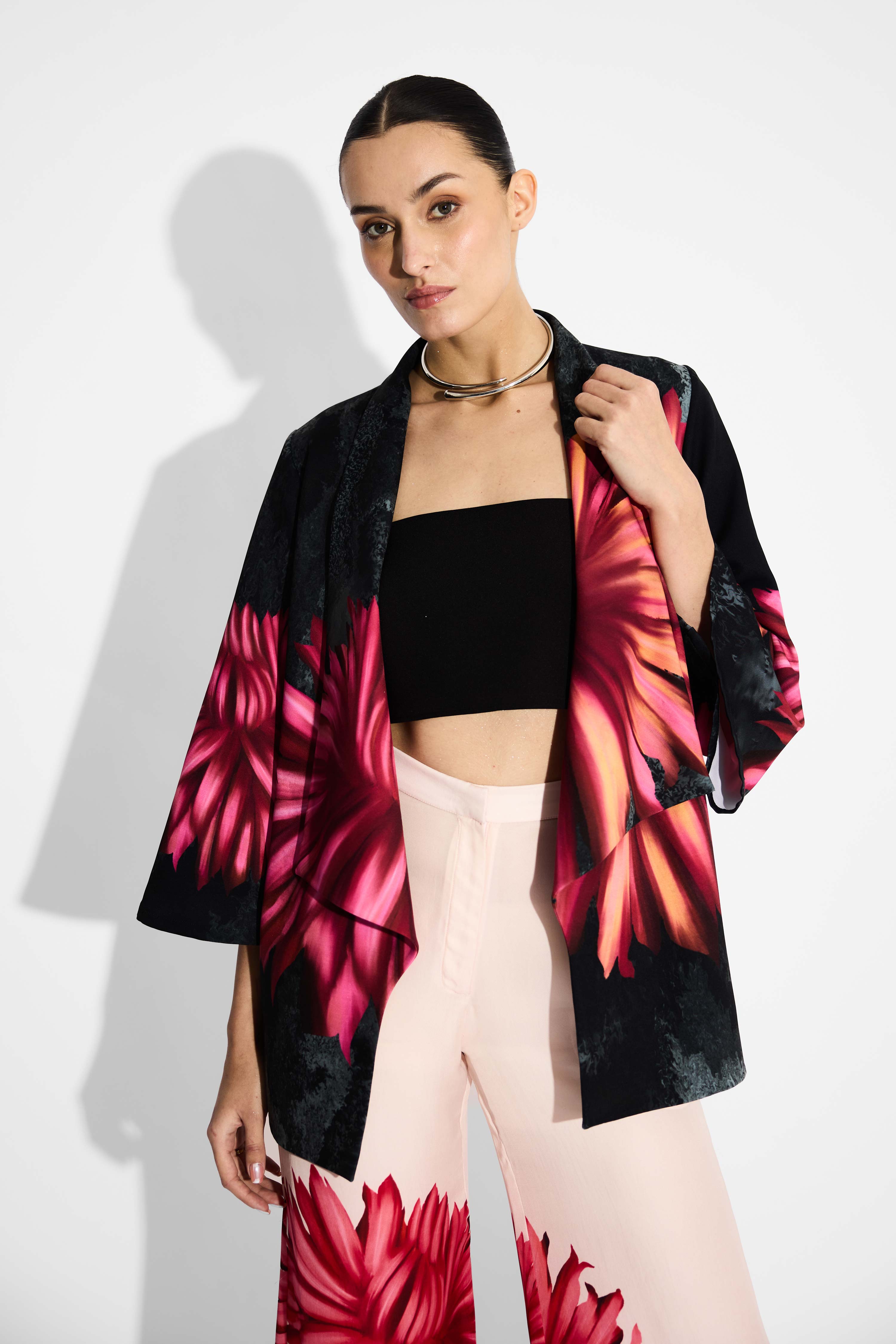 Black Floral Coverup