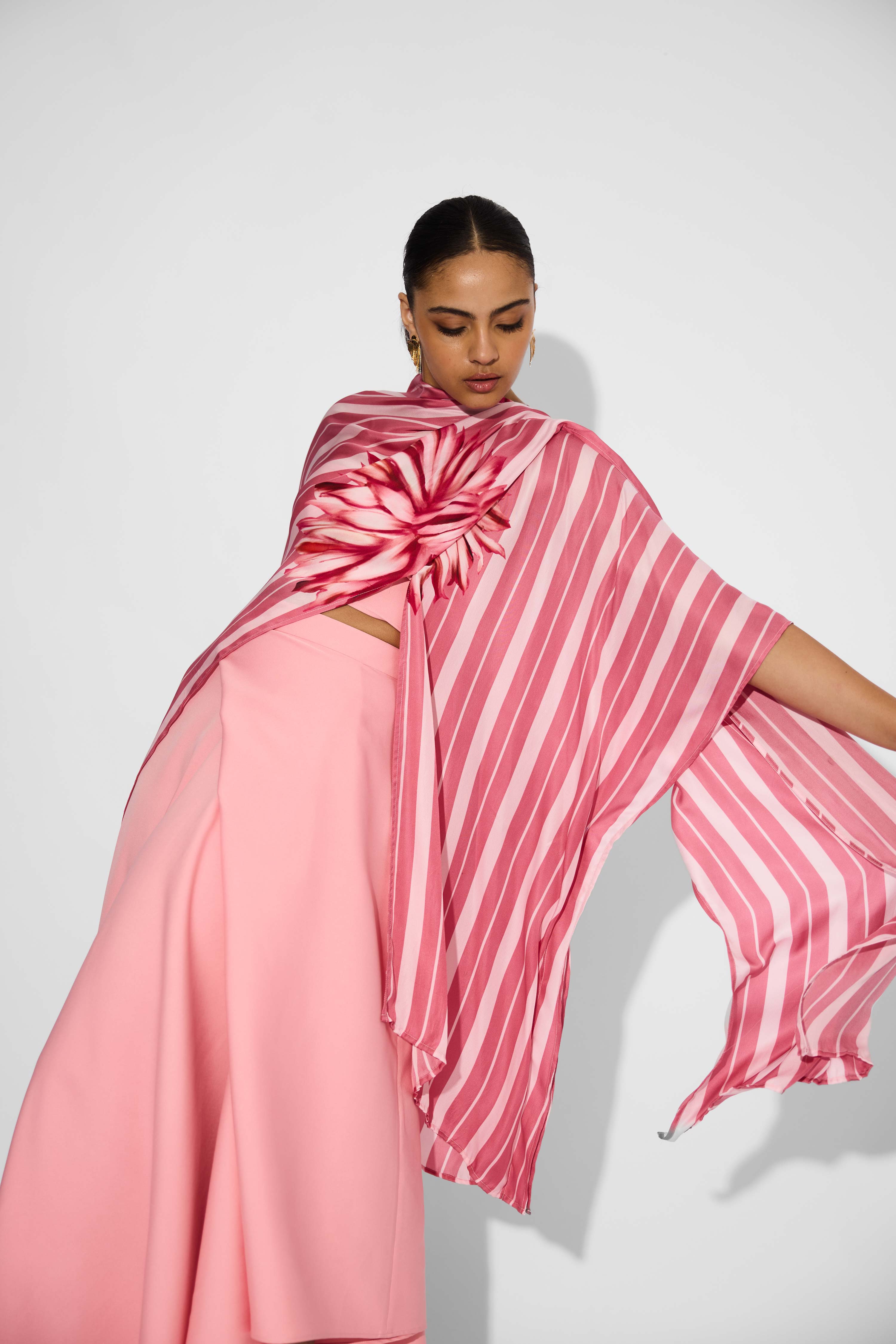 Striped Wrap Style Coverup