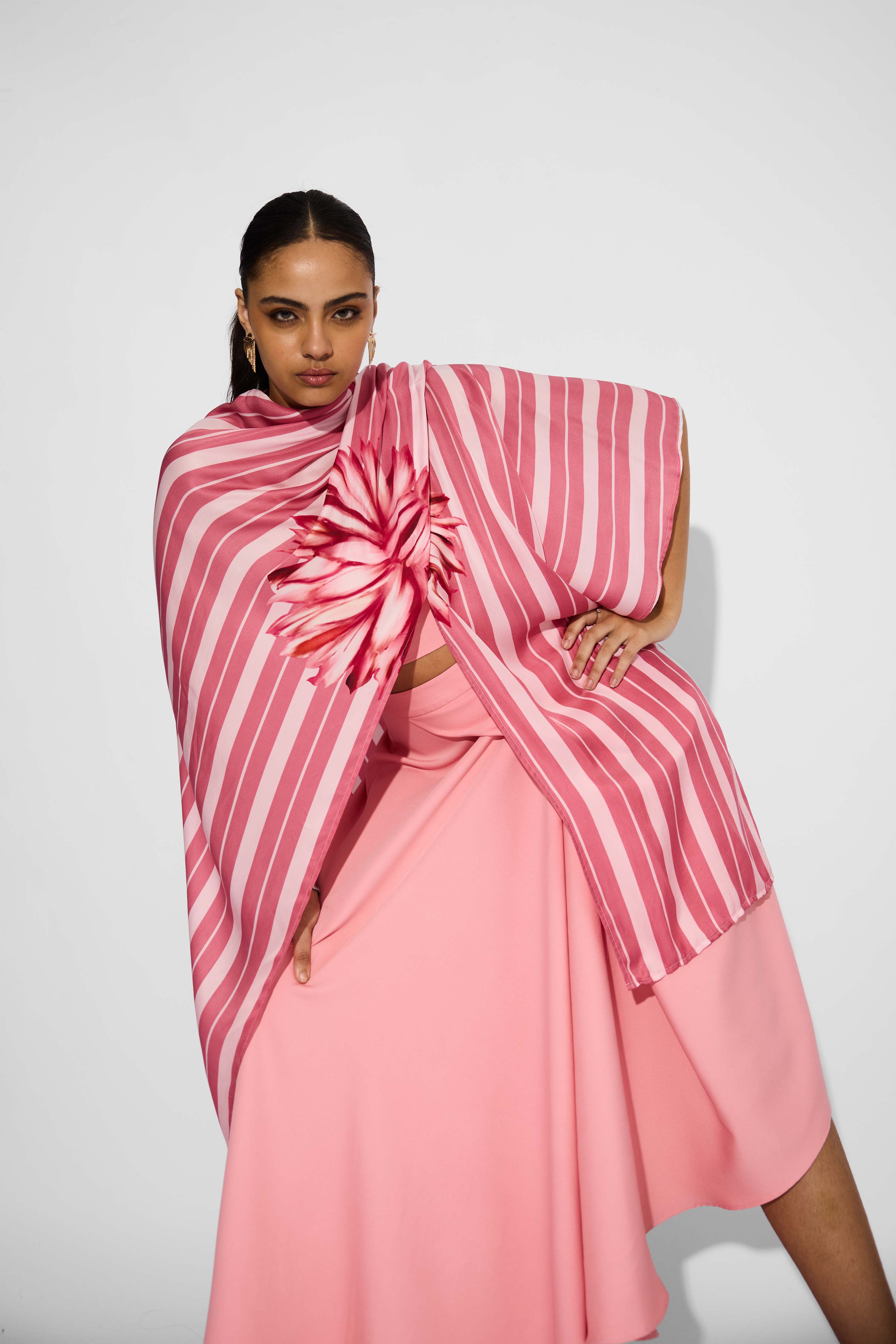 Striped Wrap Style Coverup