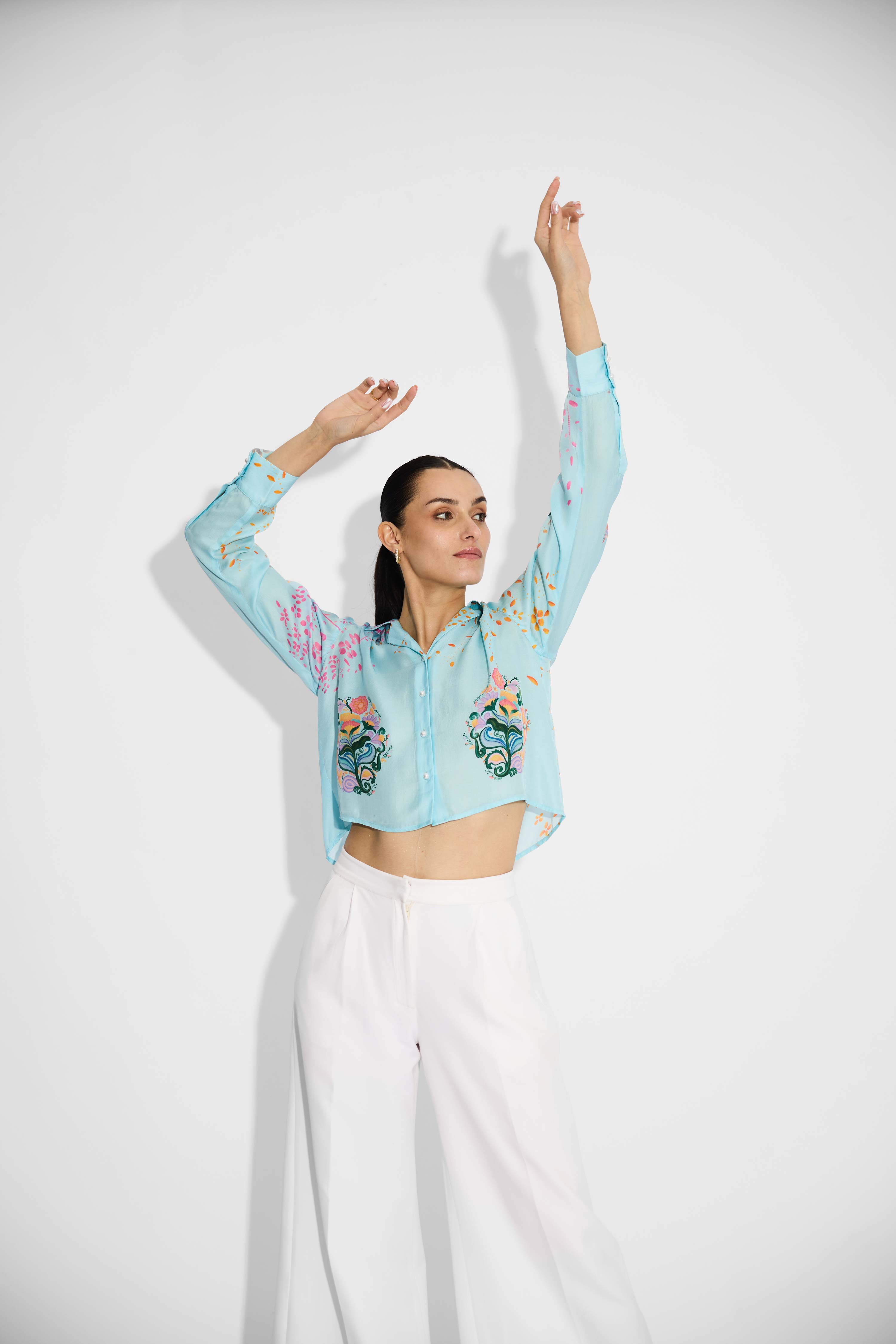 Ivory wide leg pants