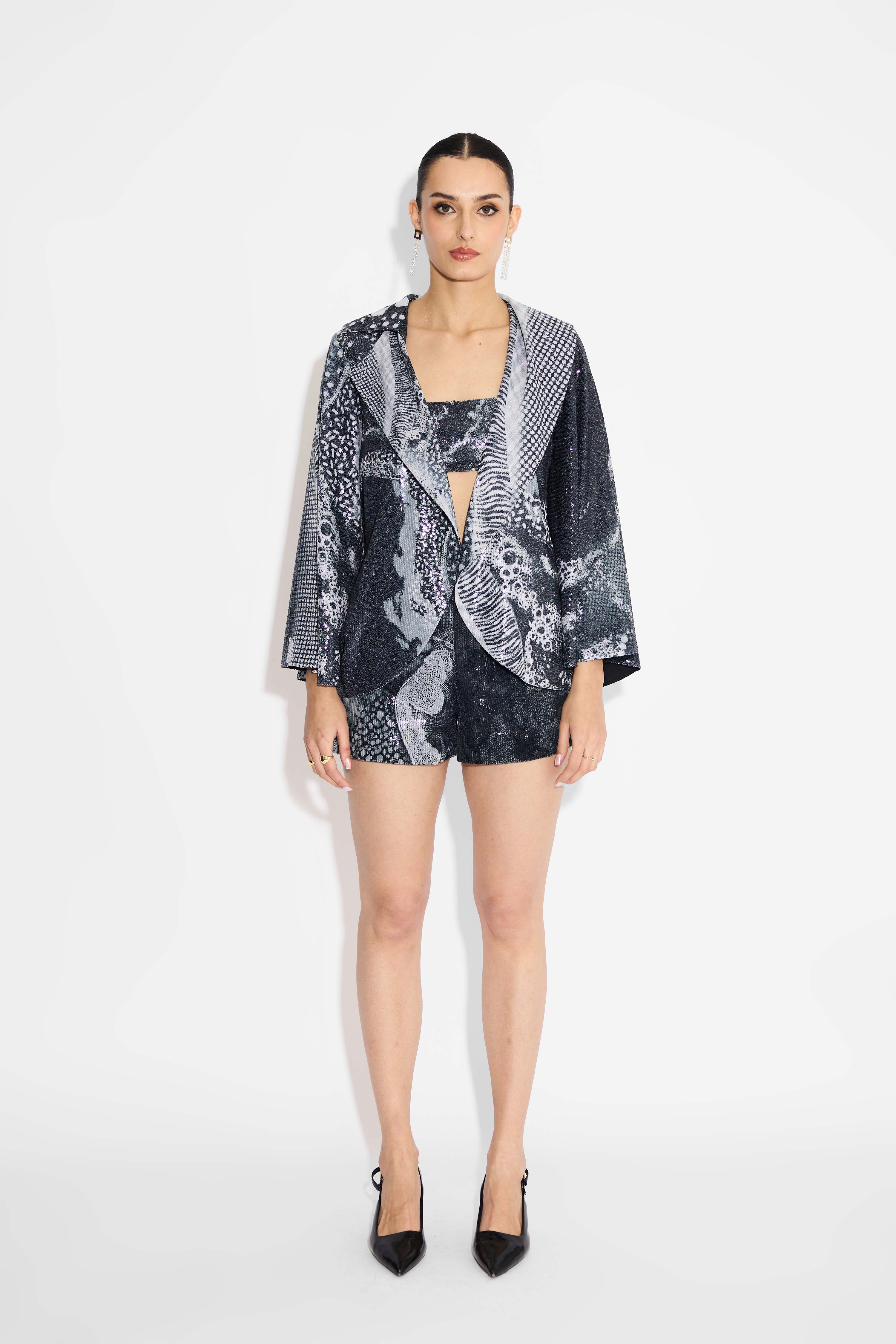 Amorphous print black tube top