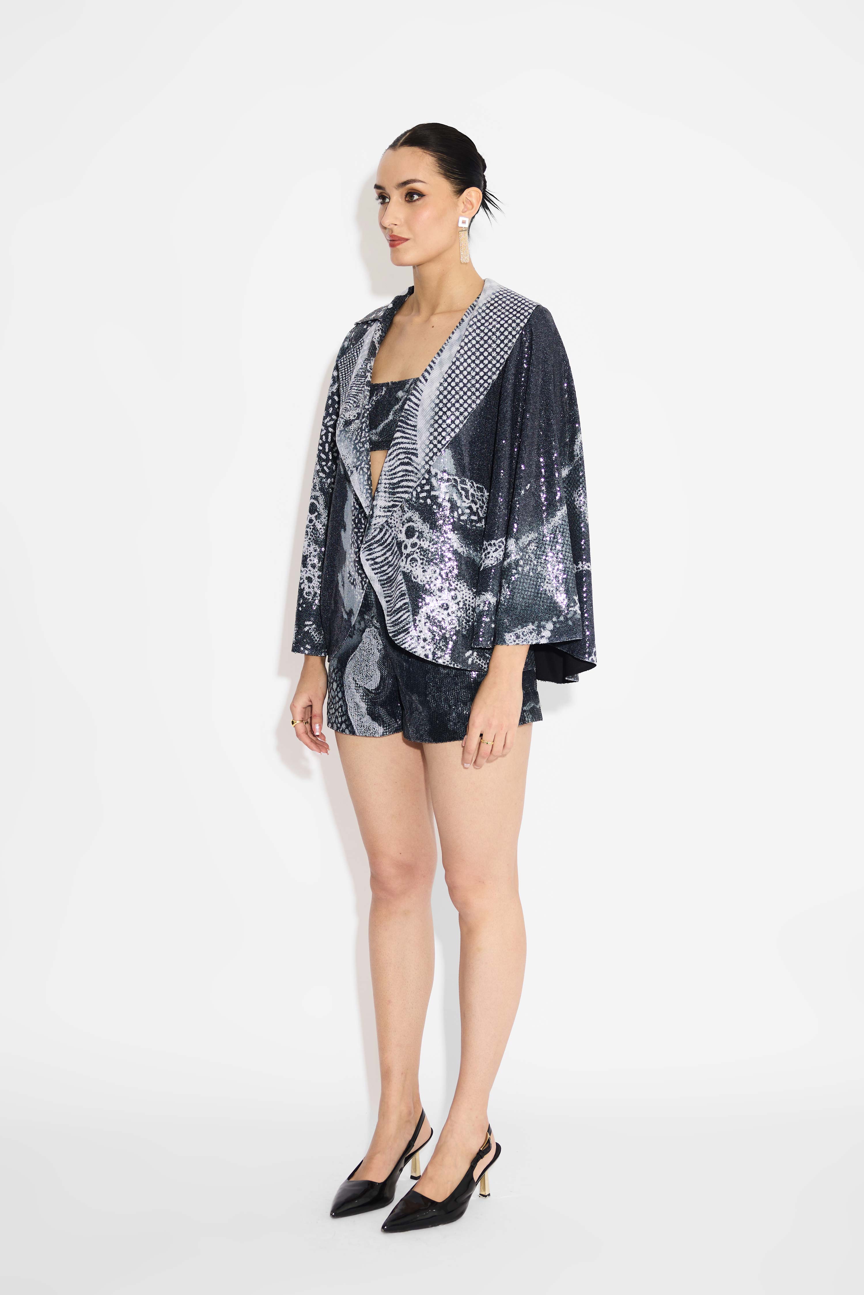 Amorphous print black tube top